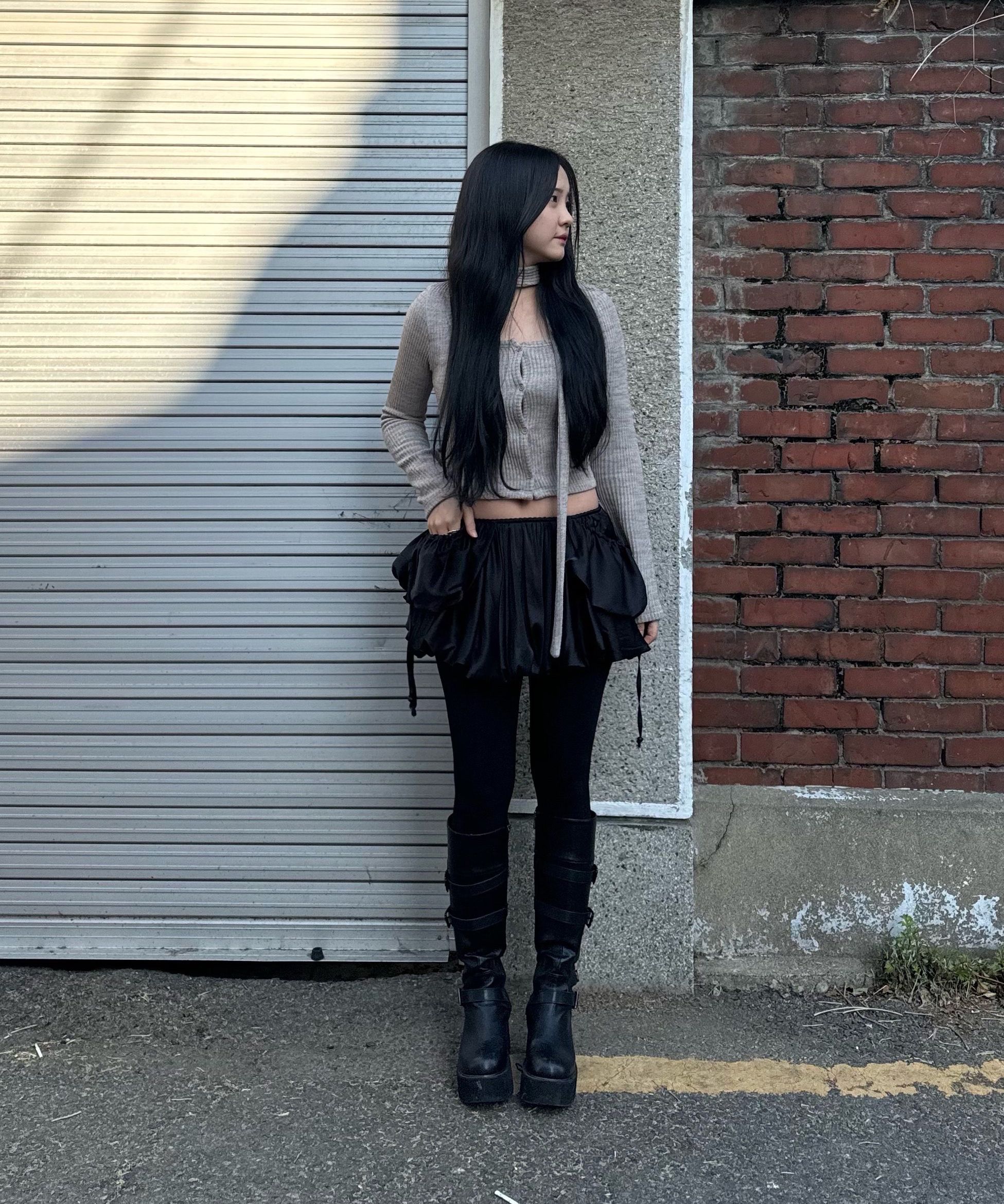 스컬프터(SCULPTOR) Balloon Cargo Skort Black - 사이즈 & 후기