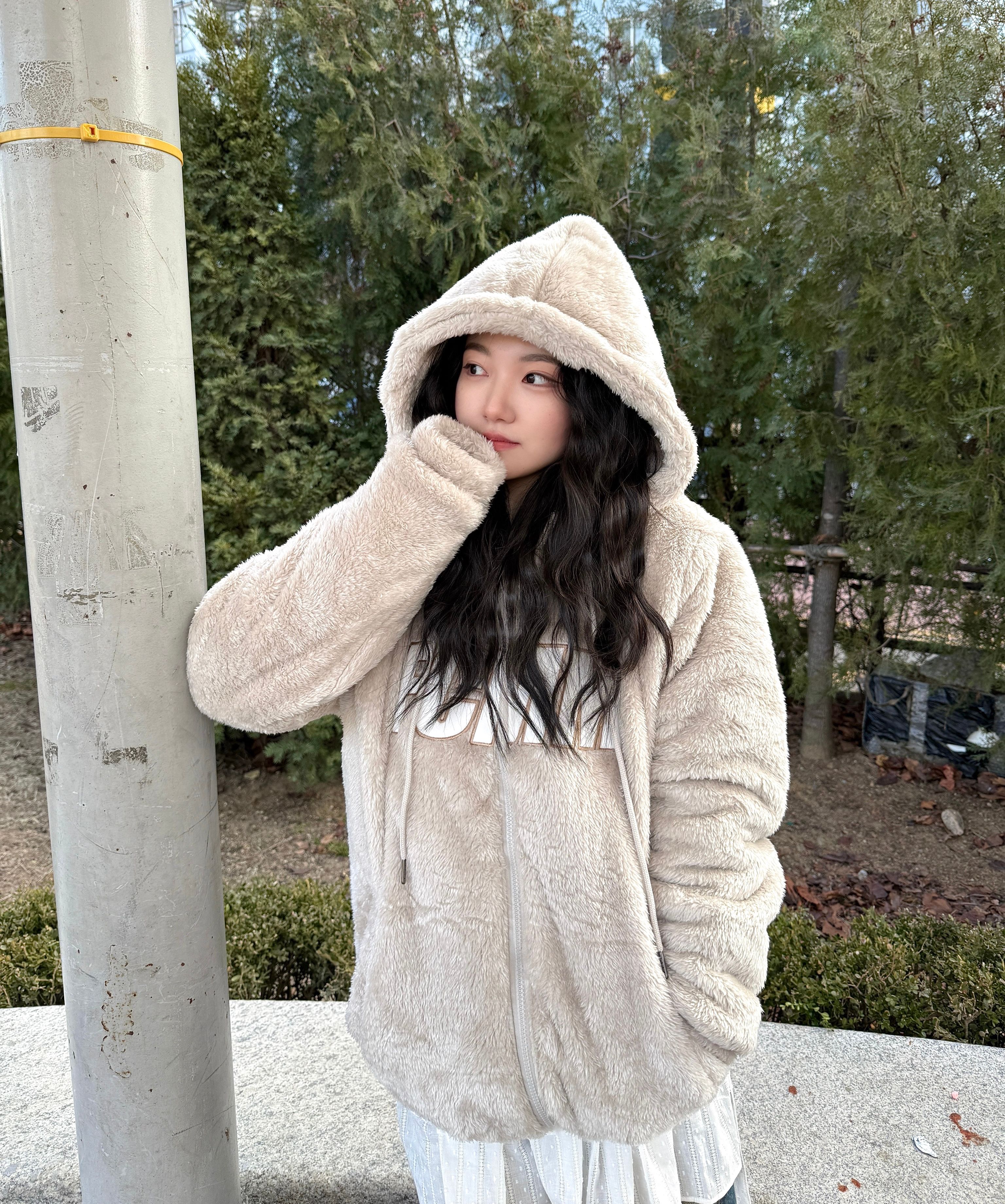 フリースジャケット FCMM Big Logo Boa Fleece Jumper Sweet Butter FC735700WB MUSINSA | FCMM Big Logo Boa Fleece Jumper - Sweet Butter