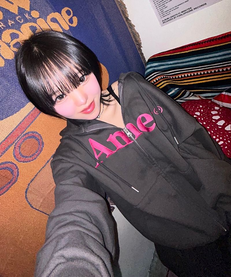 MUSINSA | AMES-WORLDWIDE BASIC LOGO HOODIE ZIP UP BLACK