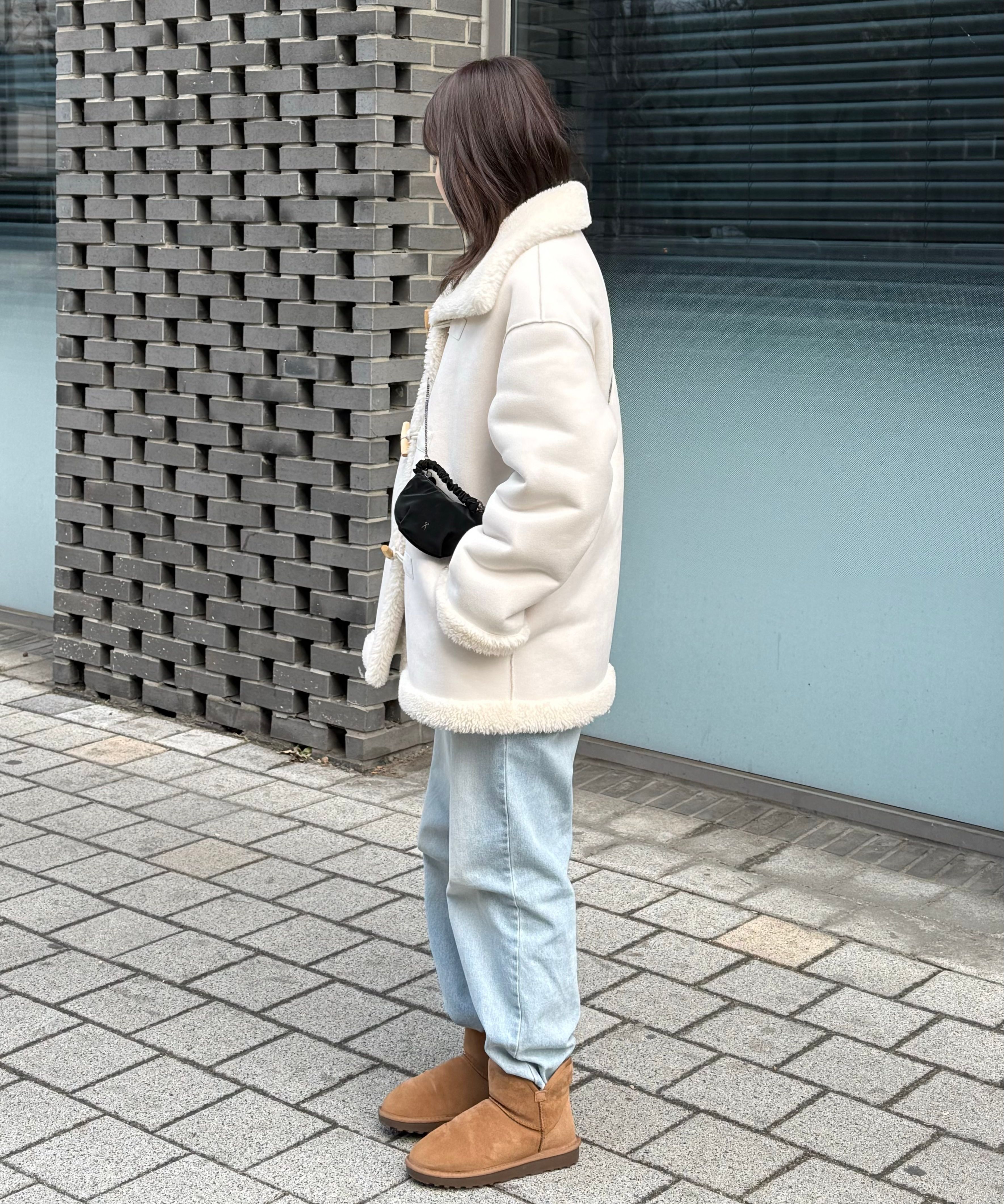 【JOSEPH&STACEY】韓国人気★ Daily Shirring Bag S_Haze JOSEPH&STACEY】Daily Shirring Bag With Chain Cross Haze