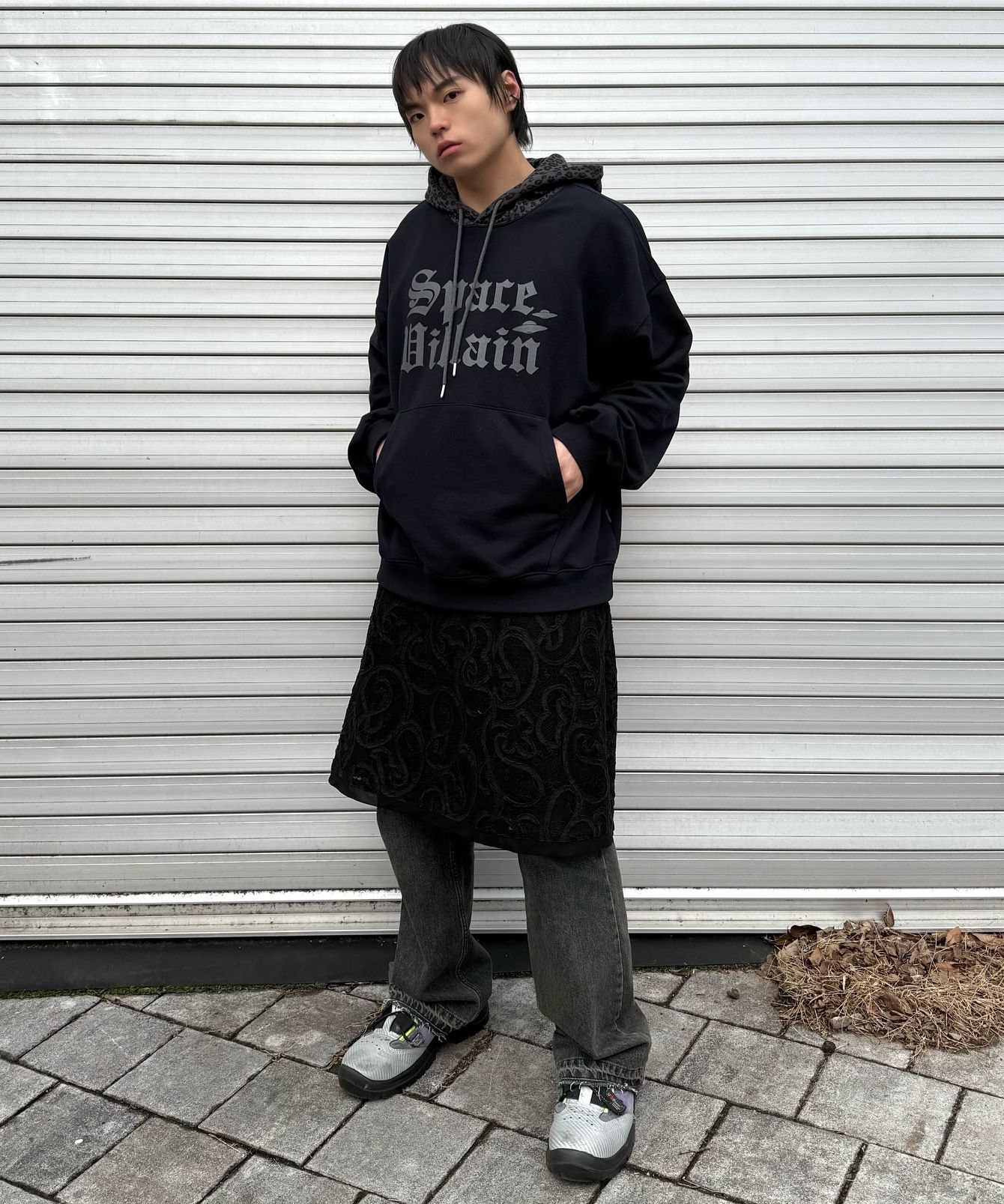 MUSINSA | HOODHOOD Space Villain Leopard Hood Grey