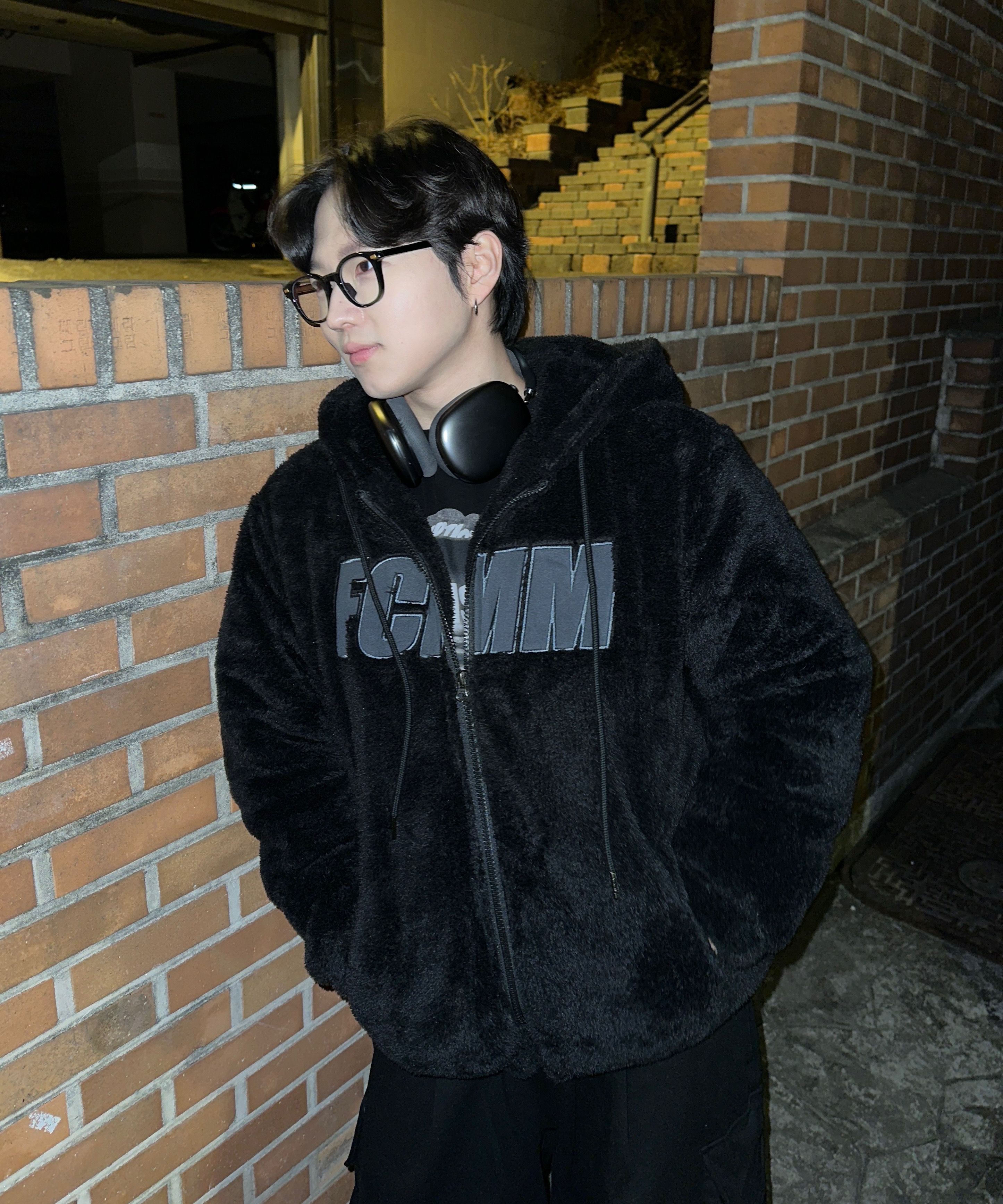 MUSINSA | FCMM Big Logo Boa Fleece Jumper - Sweet Butter