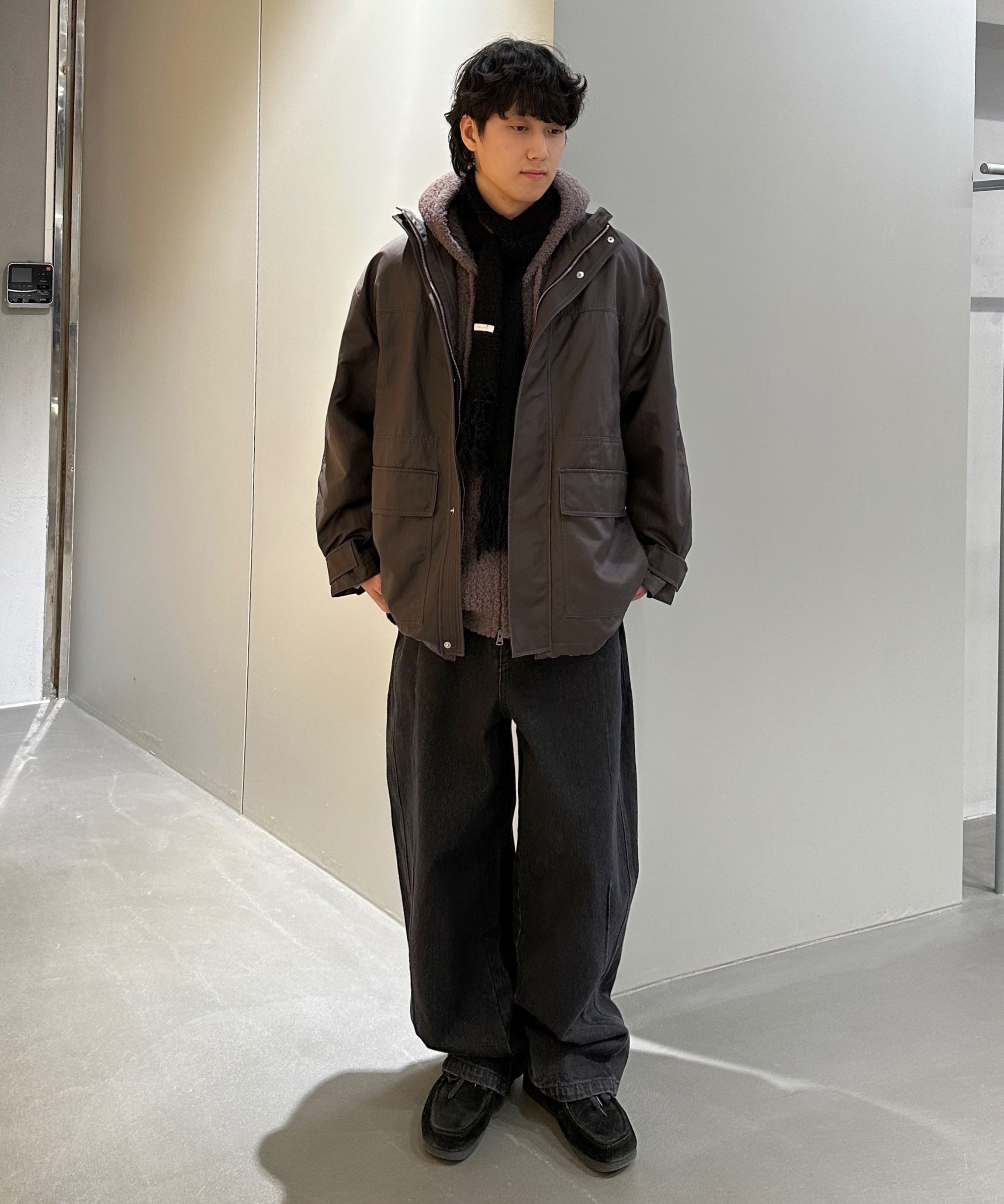 MUSINSA公式 | INSILENCE ワイドバギーデニムパンツ BLACK