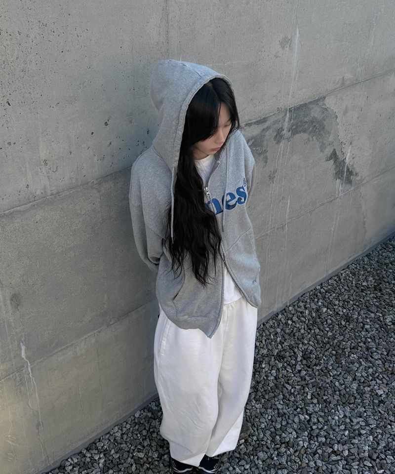 MUSINSA | AMES-WORLDWIDE BASIC LOGO HOODIE ZIP UP BLACK