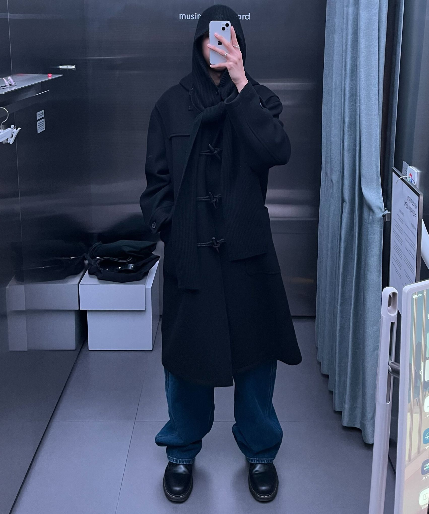 ★MUSINSA STANDARD★ Denim wide carpenter pants dark blue MM MUSINSA | MUSINSA STANDARD Denim Wide Carpenter Pants [Dark