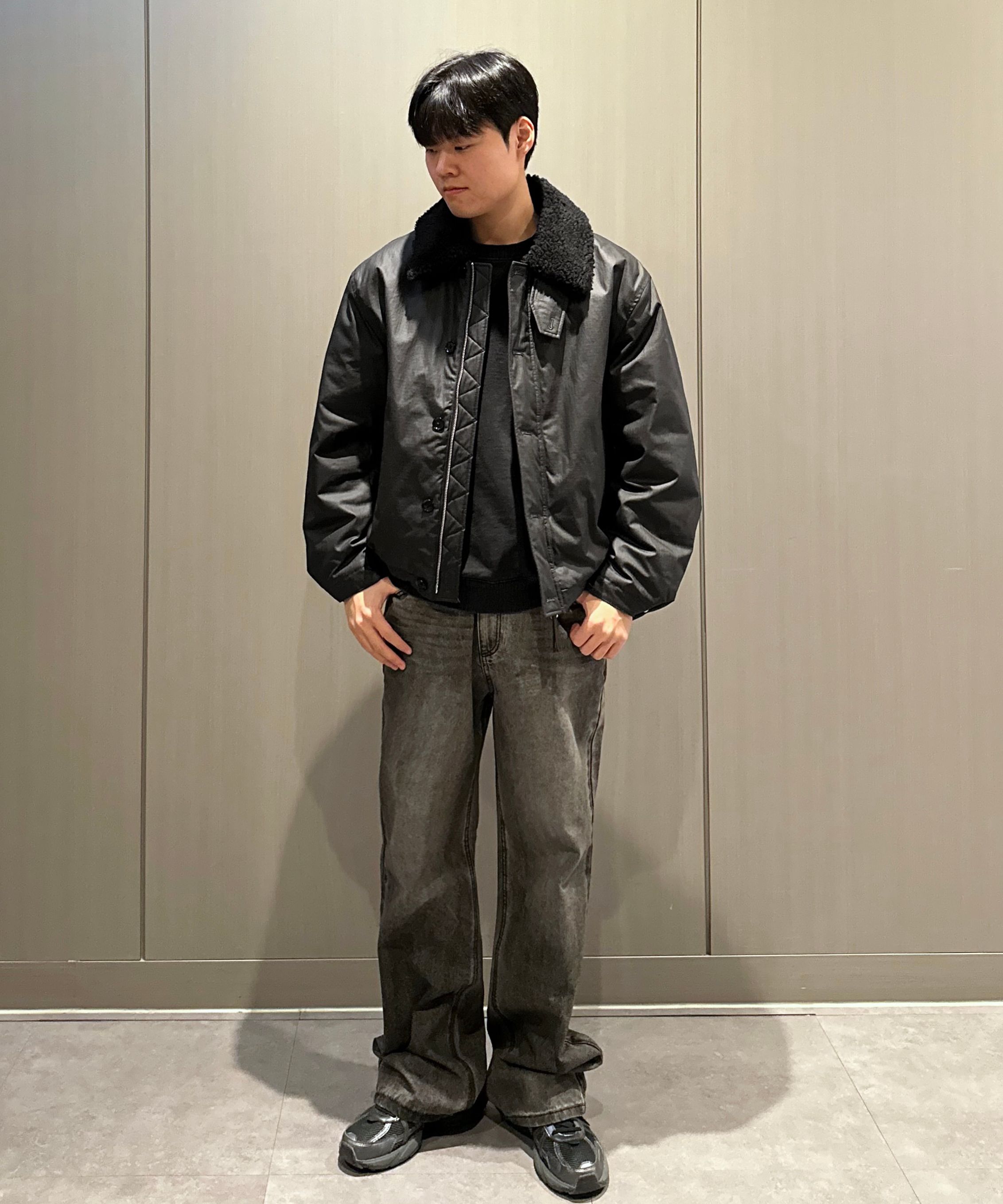 MUSINSA公式 | INSILENCE ワックスドシアリングカラージャケット ブラウン