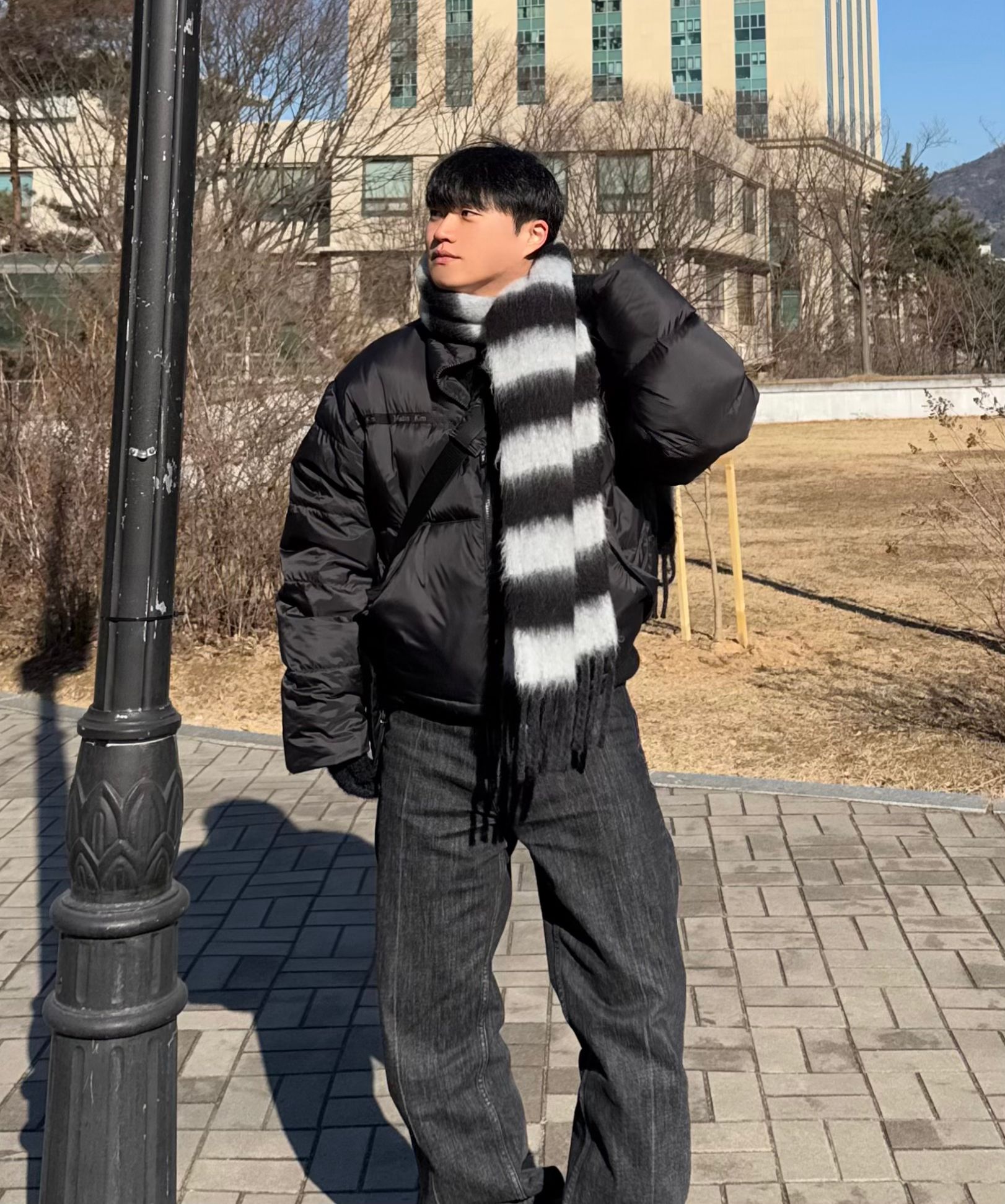 MUSINSA公式 | MATIN KIM LOGO TAPING PUFFER DOWN JUMPER FOR