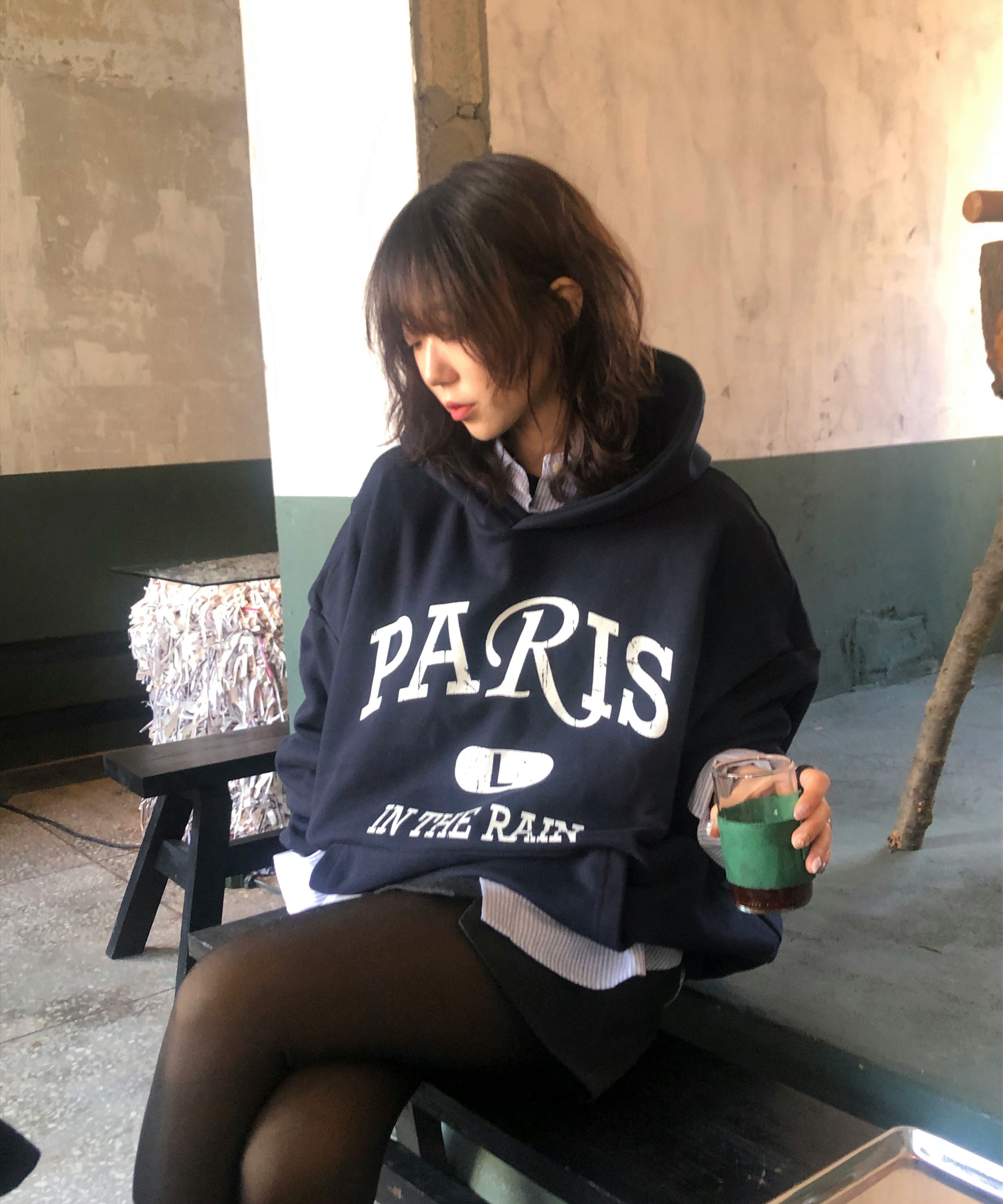 MUSINSA公式 | DNSR Oversized Paris Hoodie Navy