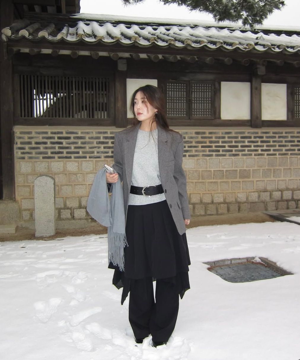 ★ MISEKI SEOUL★ Layered skirt pants set BLACK MSK2403012B MUSINSA | MISEKI SEOUL Layered skirt pants set BLACK
