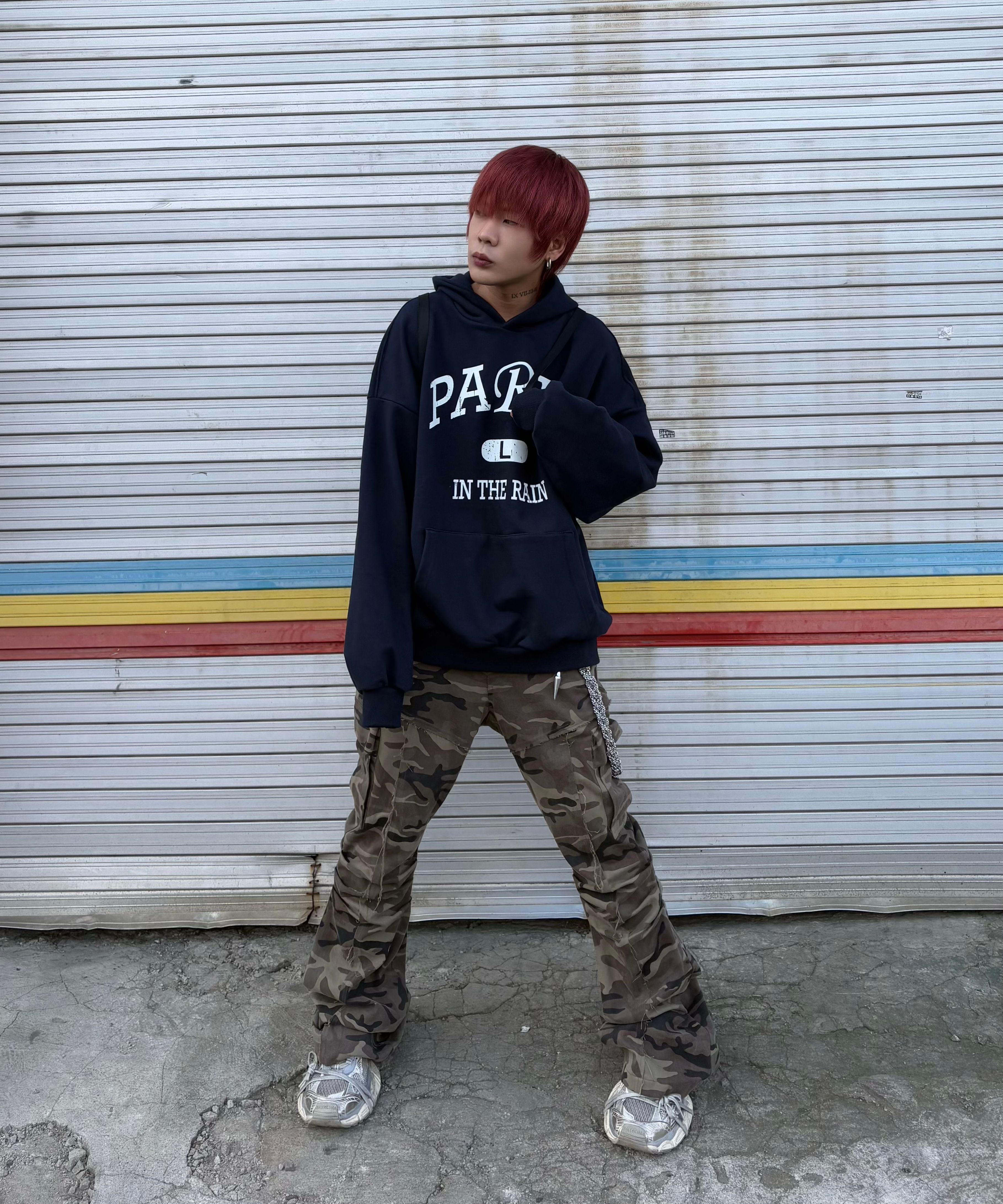 MUSINSA公式 | DNSR Oversized Paris Hoodie Navy