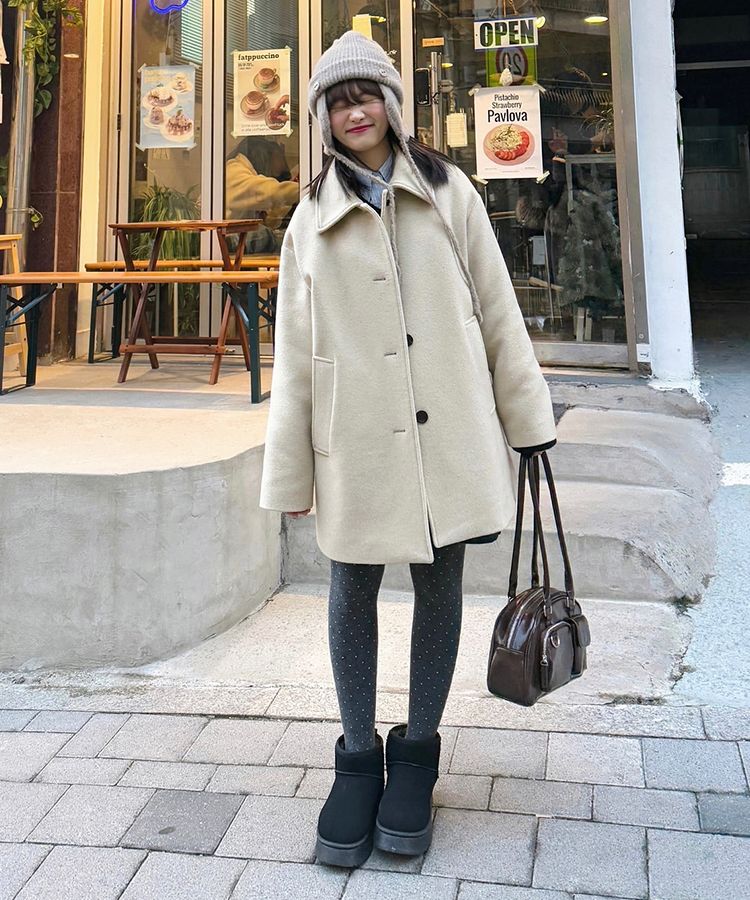 MUSINSA公式 | DRAWFIT WOMEN ソフトカシミヤオーバーサイズハーフ