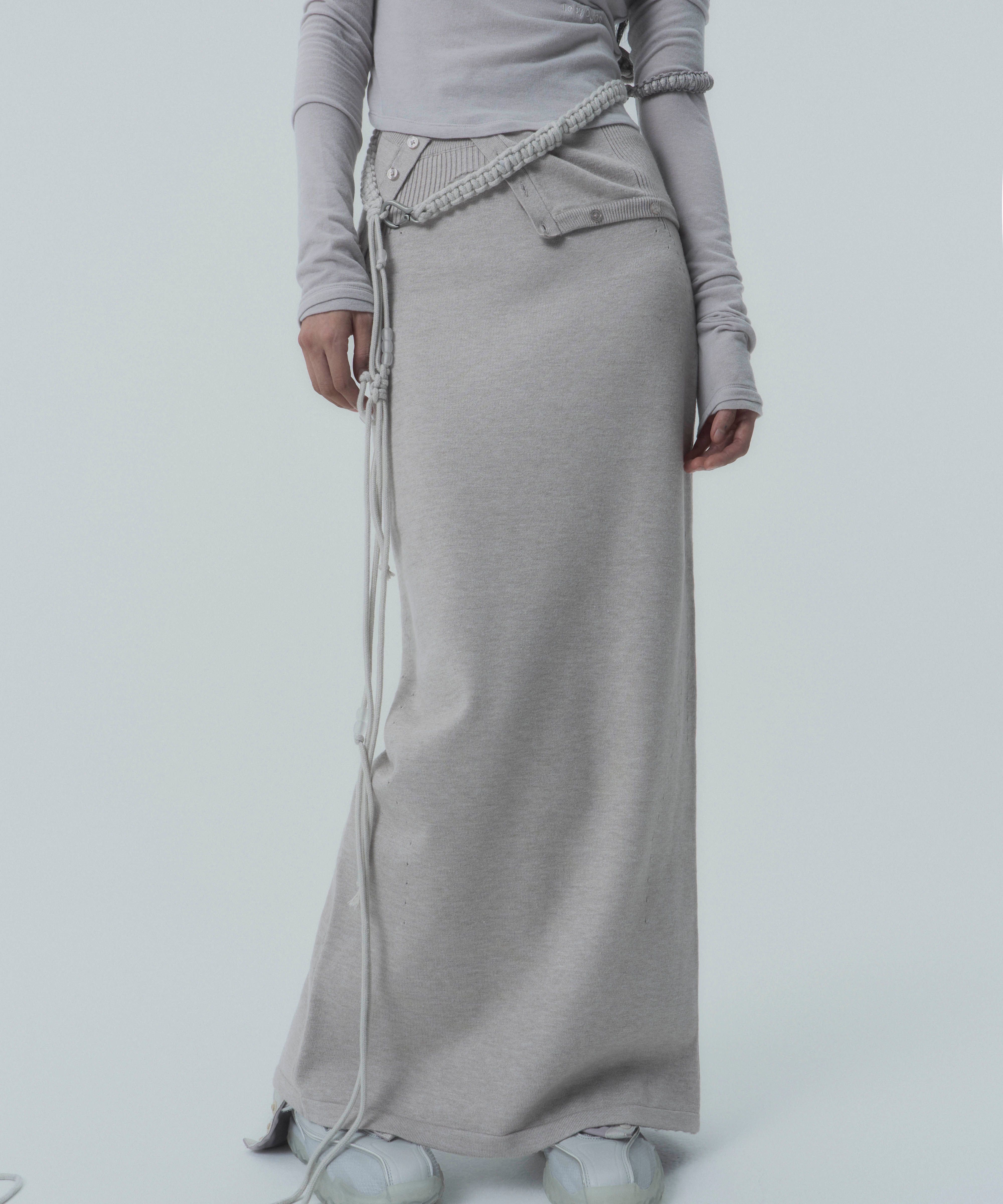 ◆ojos◆ ie Fluid Knit Skirt 01 Stone Brown 24MWi:e-KN02-SB MUSINSA | OJOS i:e Fluid Knit Skirt 01 / Stone Brown