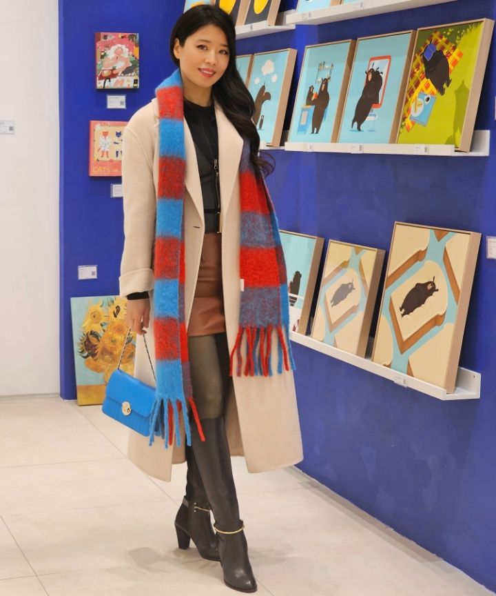 MUSINSA | TATIANA Blueboard Wool Blended Muffler MF8129 2 Colors