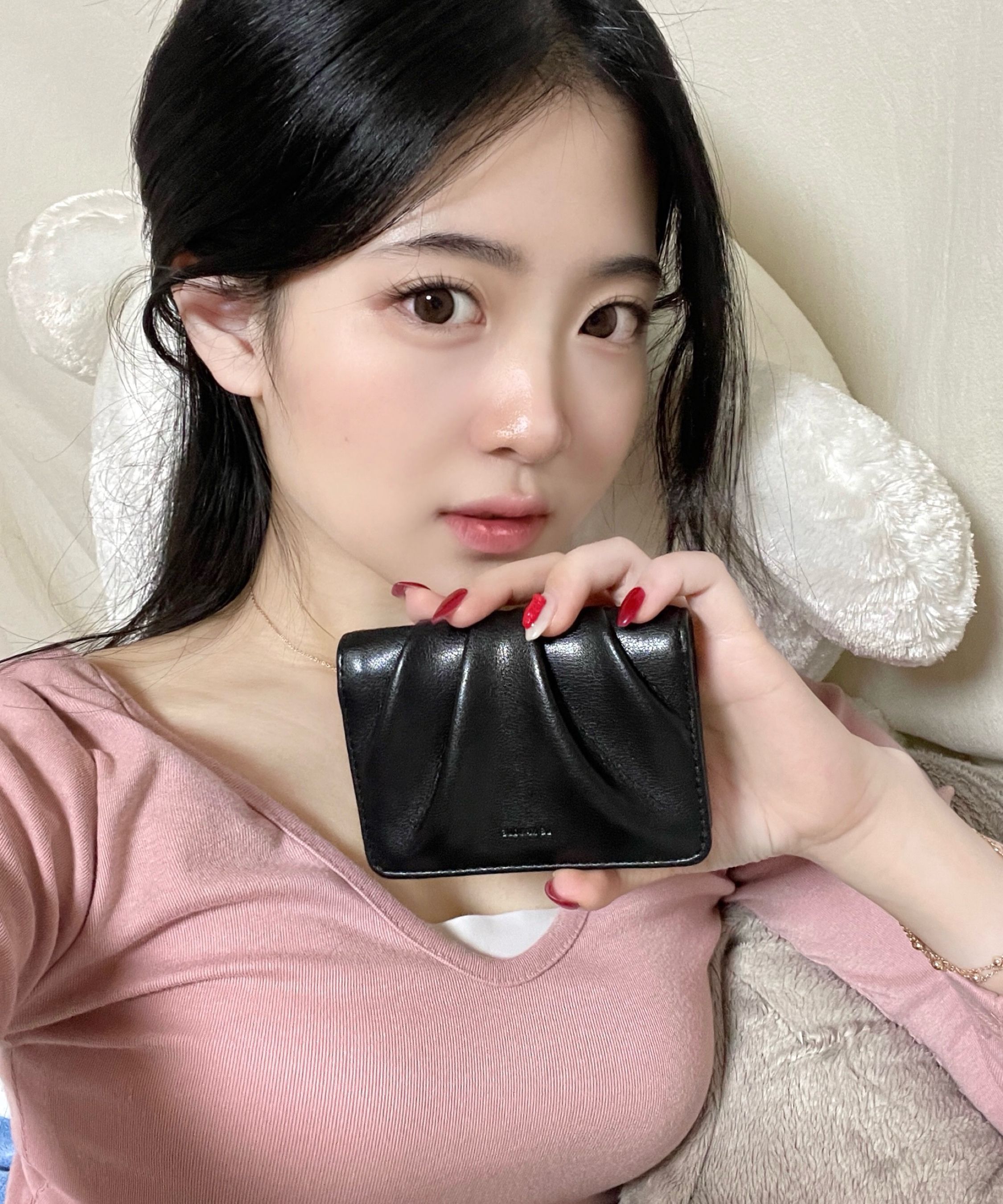 ★lemasque★ Dow Soft Women's Leather Card Wallet Fog Green MUSINSA | LEMASQUE Doe Soft Women's Leather Card Wallet Fog