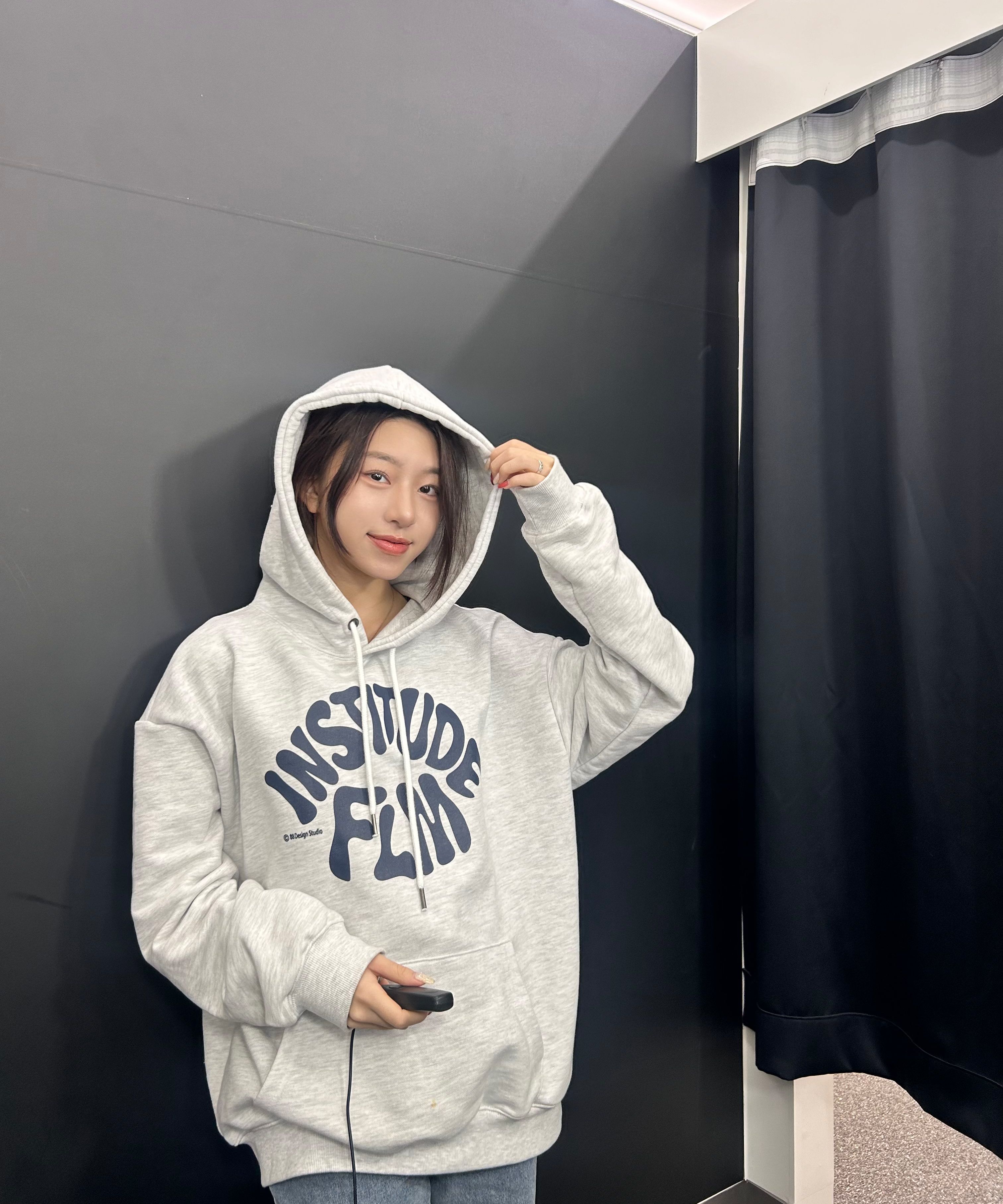 【F.ILLUMINATE】Overfit Graffiti Logo Hoodie MUSINSA | FILLUMINATE [FW] Overfit Graffiti Logo Hoodie - Navy