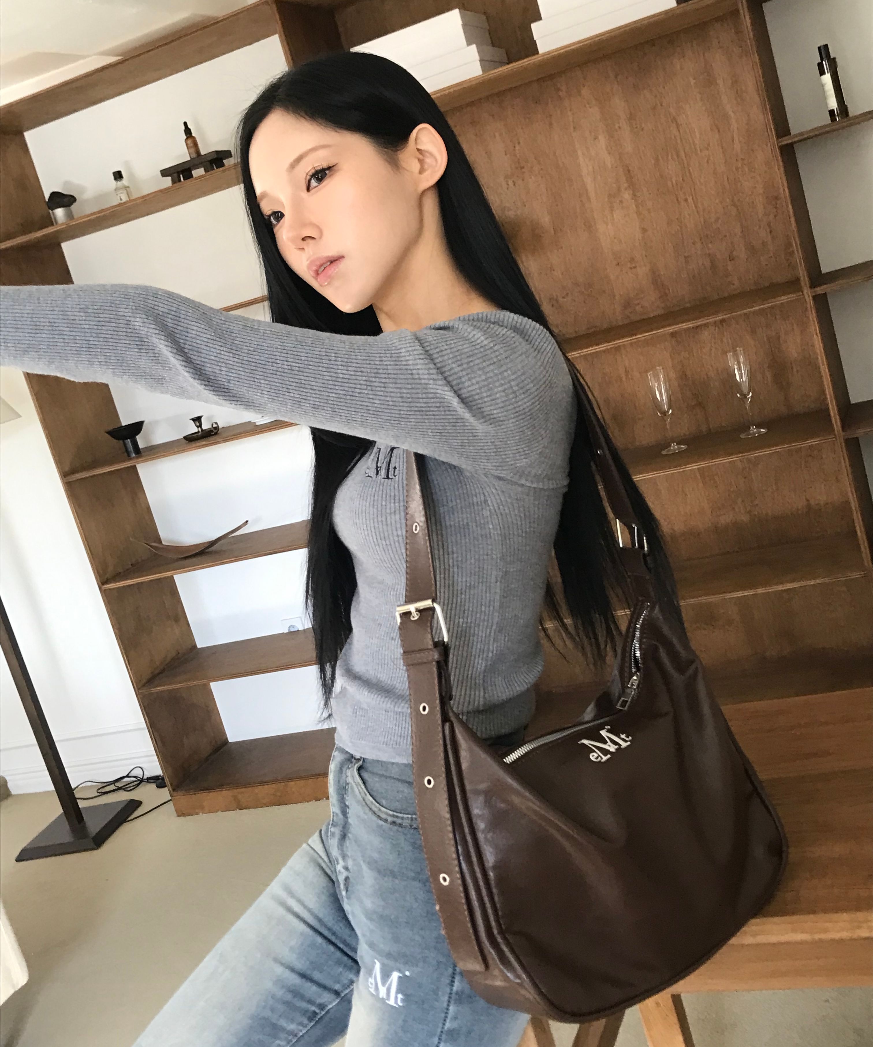 【MUCENT♥] Port Double Ringle Leather Shoulder Bag MUSINSA | MUCENT Port Double Ringle Leather Shoulder Bag