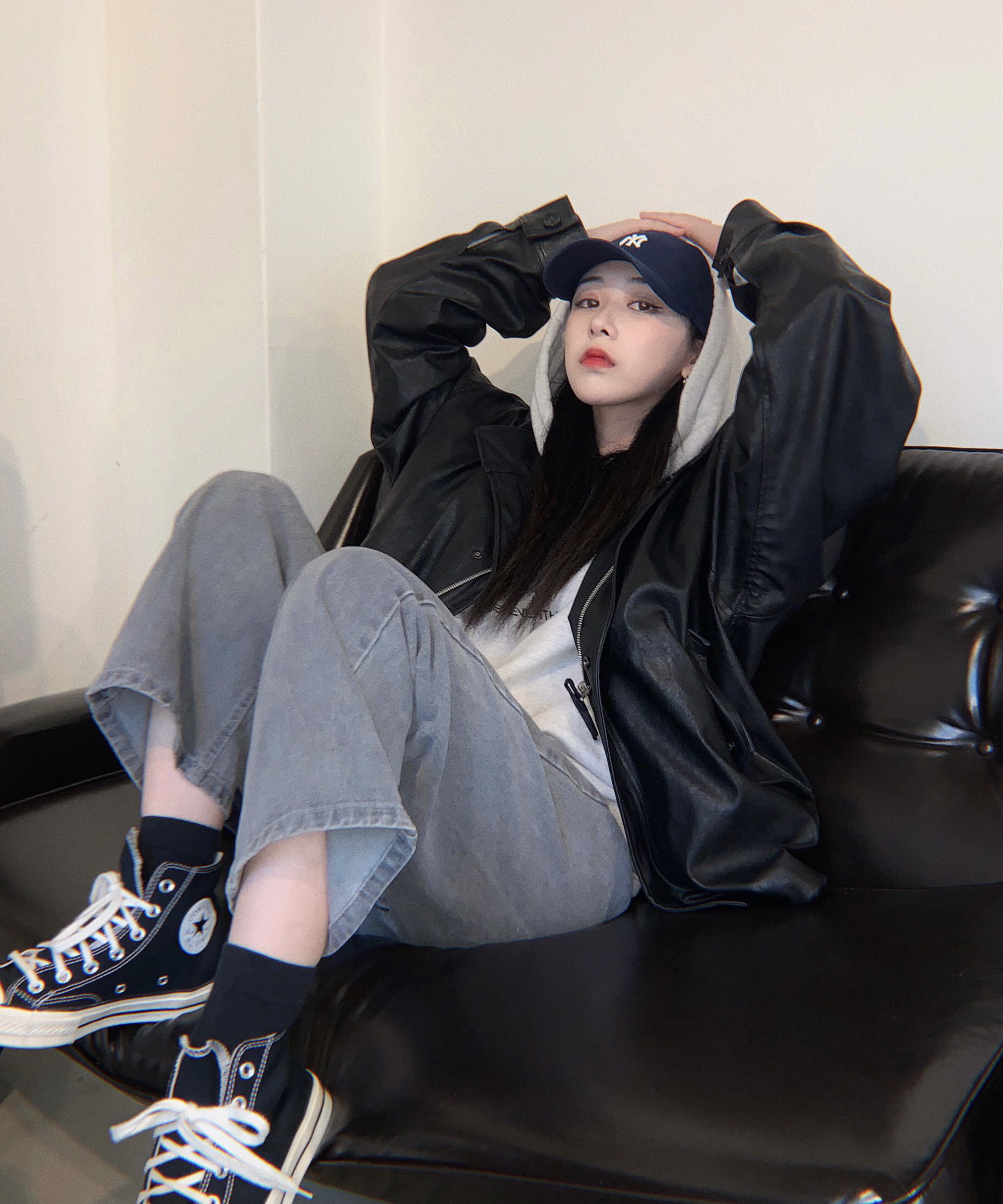 MUSINSA公式 | PARTIMENTO [Vegan Leather] Field Jacket Black