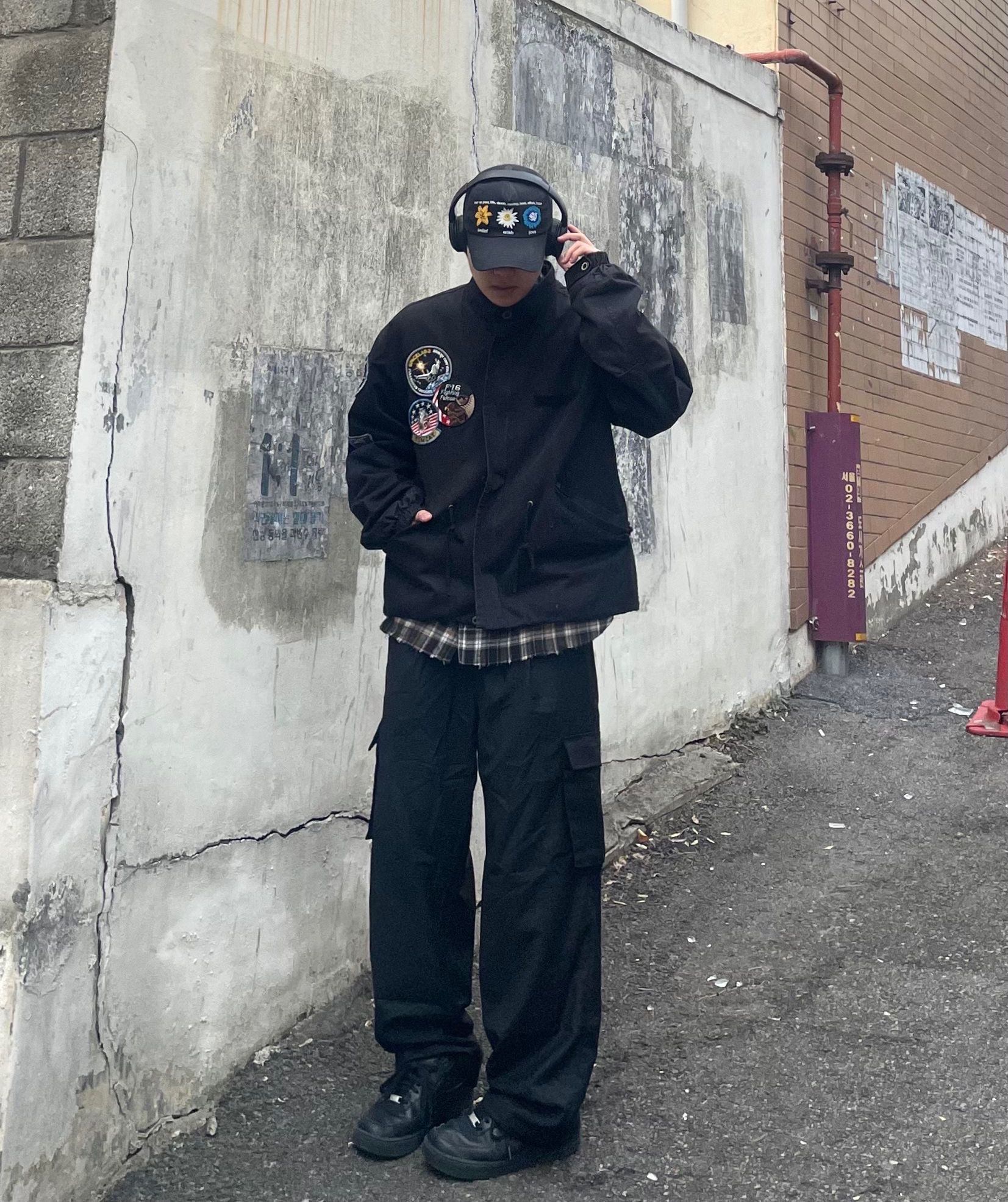 デニム・ジーパン NOT4NERD Wide String Cargo Slacks Pants Charcoal PT024CH MUSINSA | NOT4NERD Wide String Cargo Slacks Pants - Black
