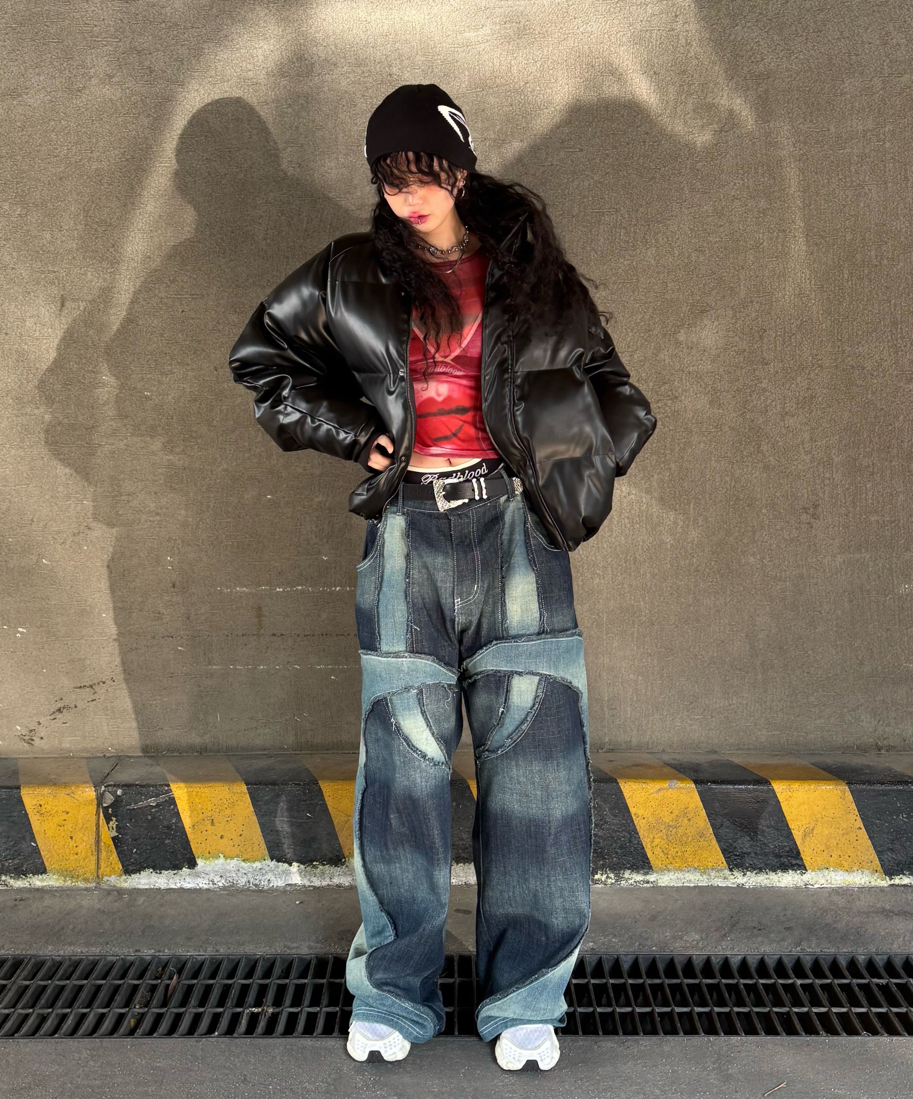MUSINSA | XTONZ XP250 Tribal Cut Denim Pants (BLUE)