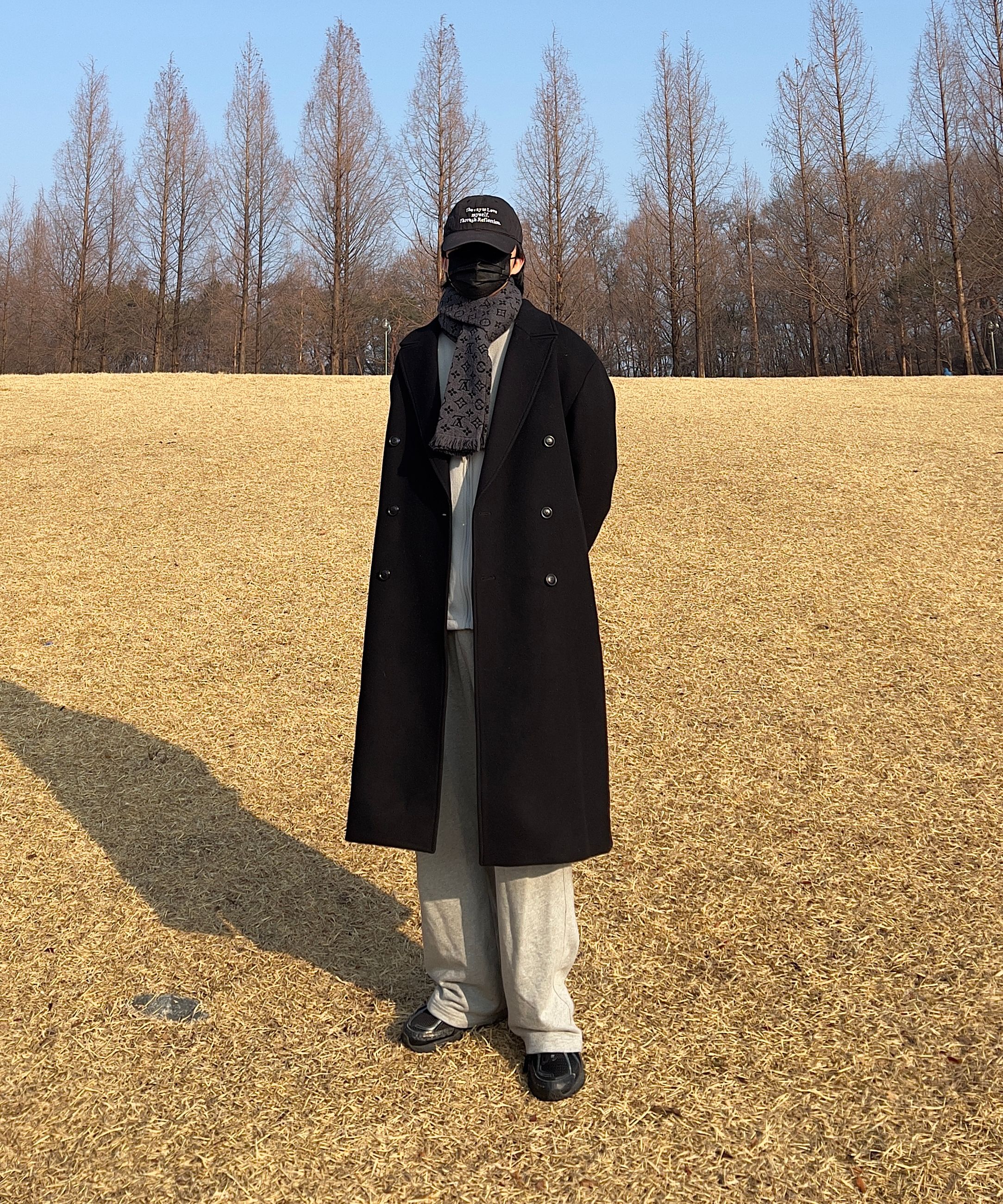 MUSINSA公式 | COOR MTR Overfit Double Long Coat (Black)