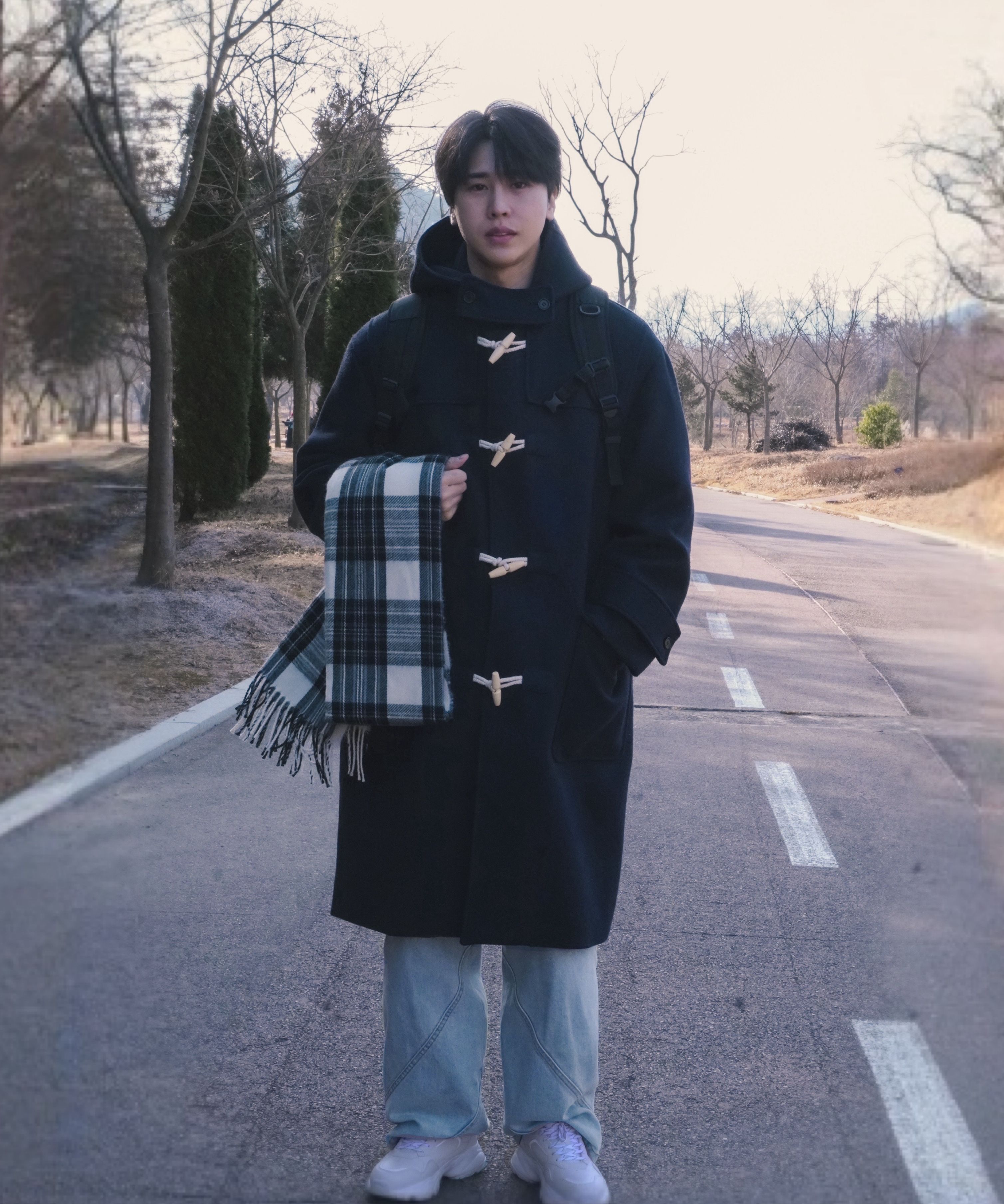 MUSINSA公式 | PARTIMENTO Oversize Melton Duffel Long Coat Black