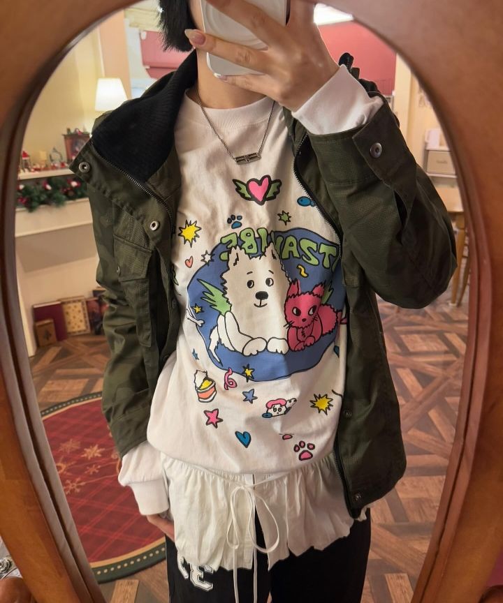 MUSINSA | ITZAVIBE CAT&DOG IN SWEET HOME LONG SLEEVE