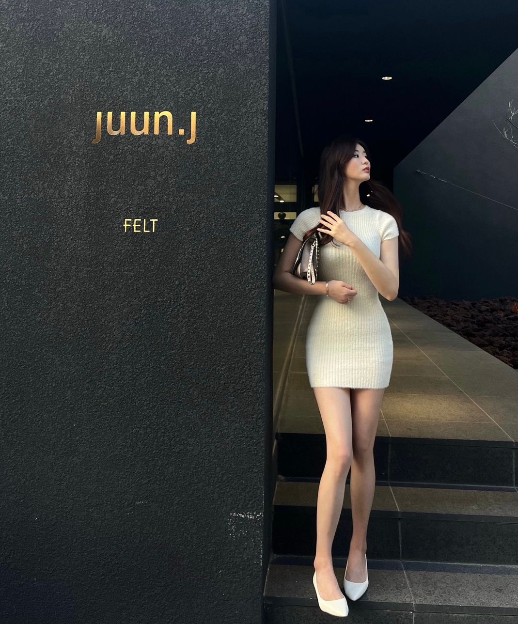 【SCULPTOR】Pleated Knit Mini Dress Ivory MUSINSA | SCULPTOR Pleated Knit Mini Dress Ivory