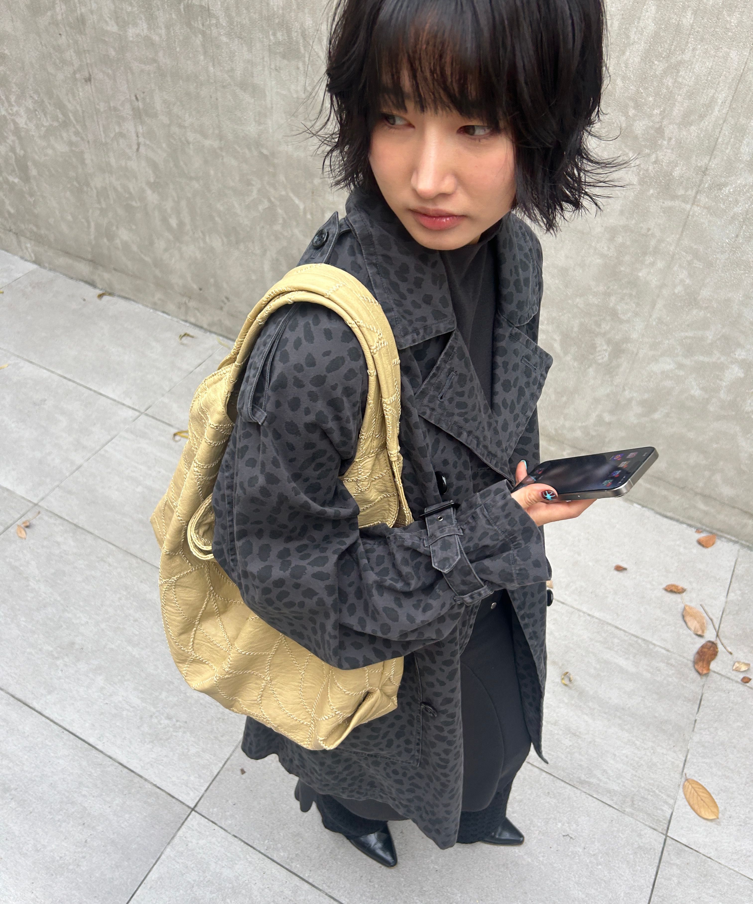☆SAND MUSEUM☆ CACTUS HOBO BAG Butter Yellow SM1B0004 15th Restock) CACTUS HOBO BAG [Butter Yellow] - SAND MUSEUM