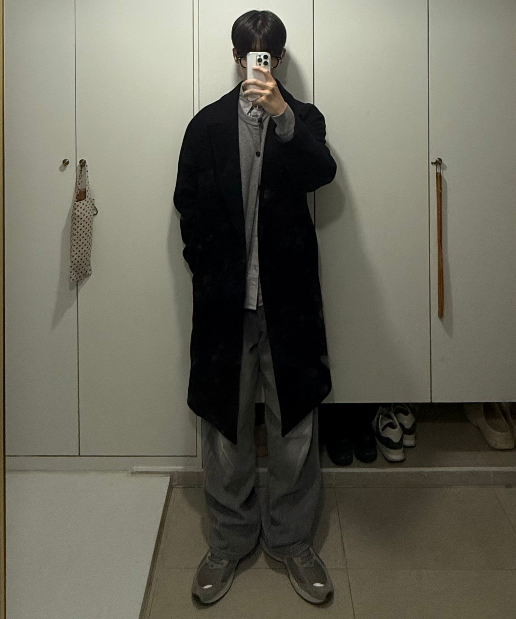 「美品」COOR MTR Overfit Double Long Coat Mtr Over-Fit Double Long Coat (Black) - COOR