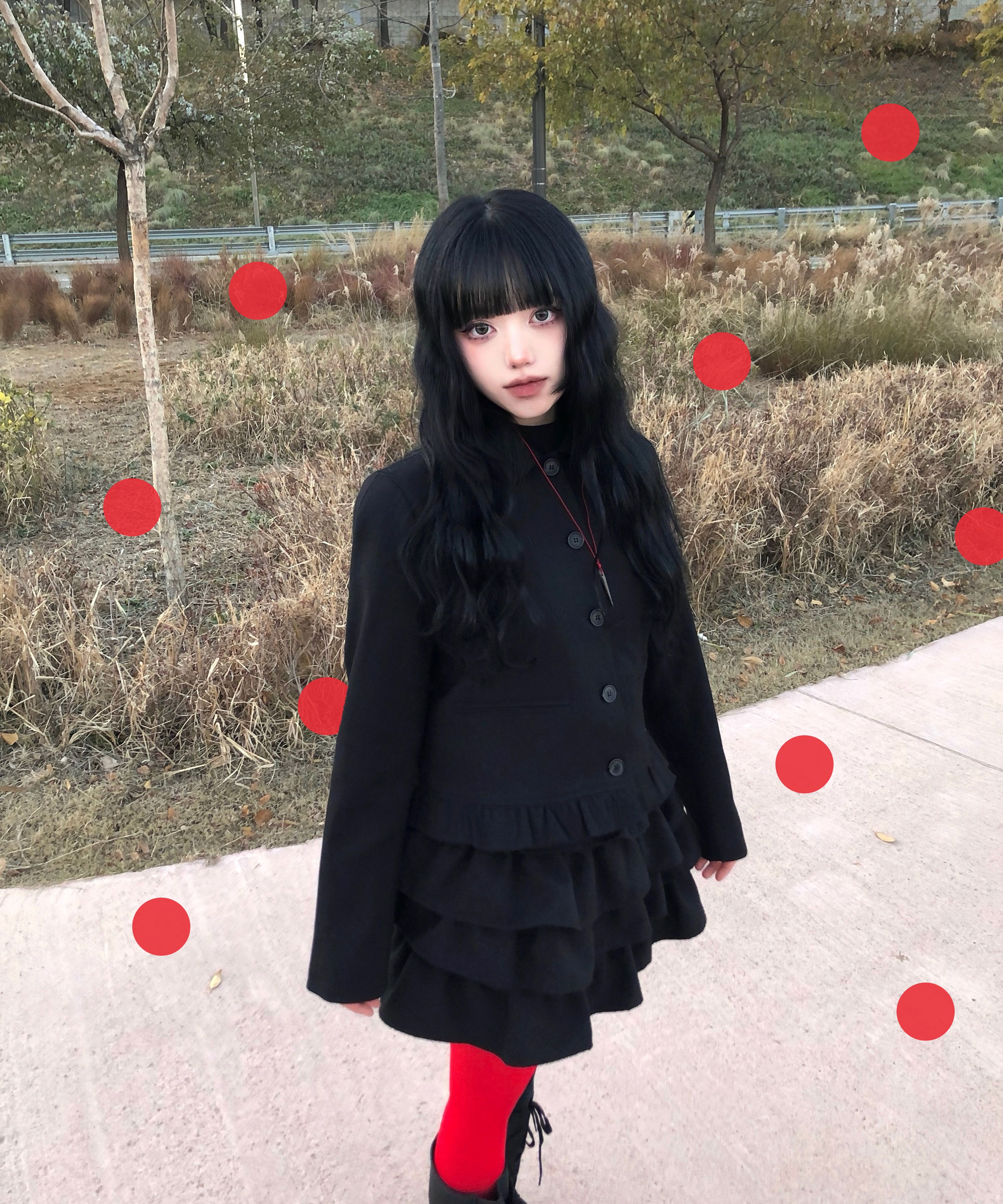 ジャケット OHESHIO ROUND FRILL JACKET, BLACK MUSINSA公式 | OHESHIO ROUND FRILL JACKET, BLACK