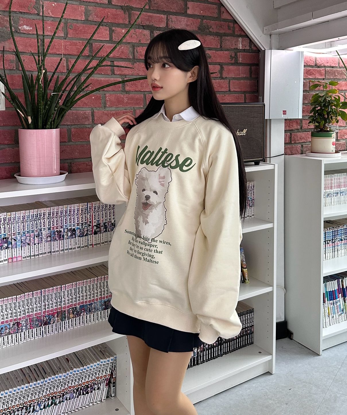 ★ Wai Kei★ Maltese Cloud Raglan Man to Man Black YKBE01TS Buy Wai Kei Maltese Cloud Raglan Man to Man Crewneck Ivory