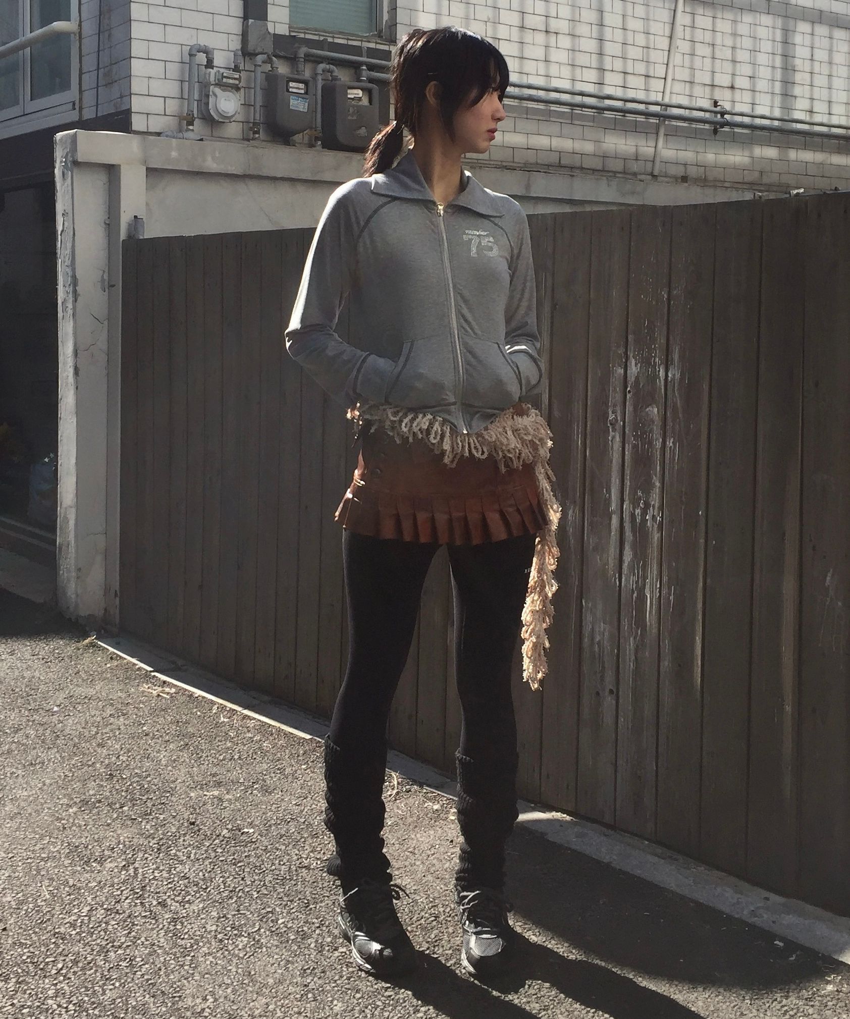 MUSINSA | SCULPTOR Western Faux Leather Micro Skirt Red Brown
