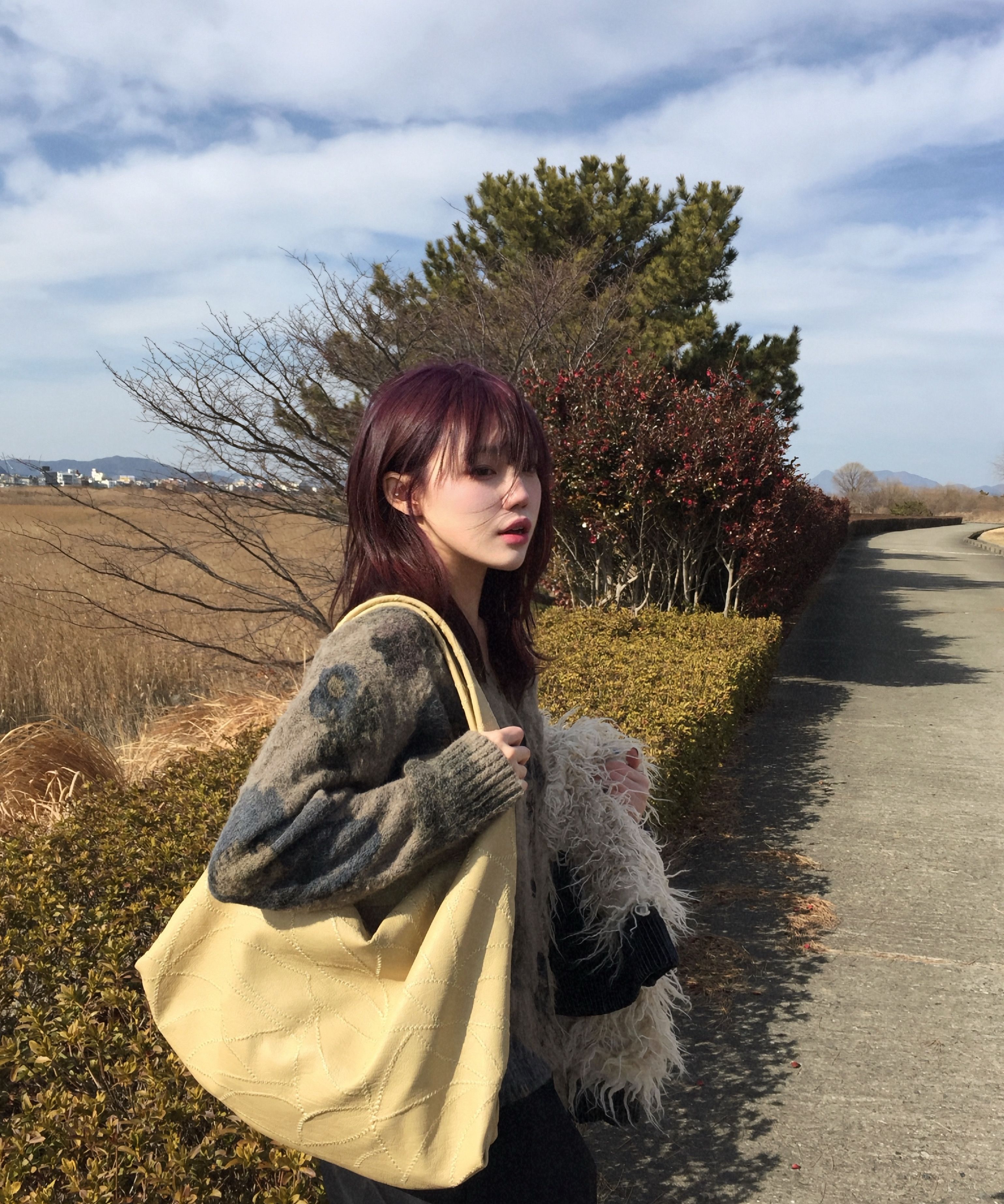 MUSINSA | SAND MUSEUM CACTUS HOBO BAG [Butter Yellow]