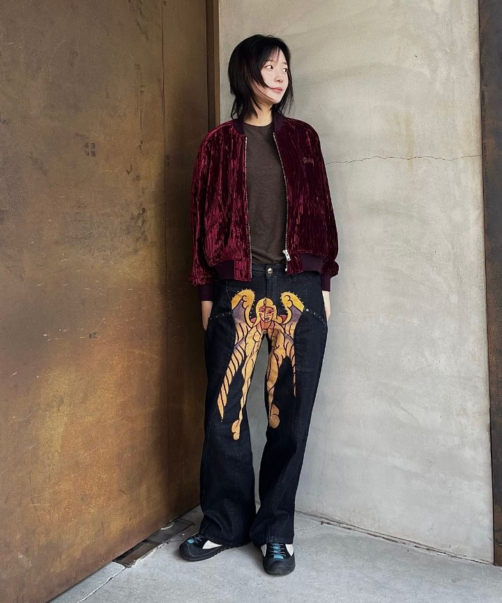 스컬프터(SCULPTOR) [Sculptor X Ed Hardy] Cracked Angel Denim Ivory