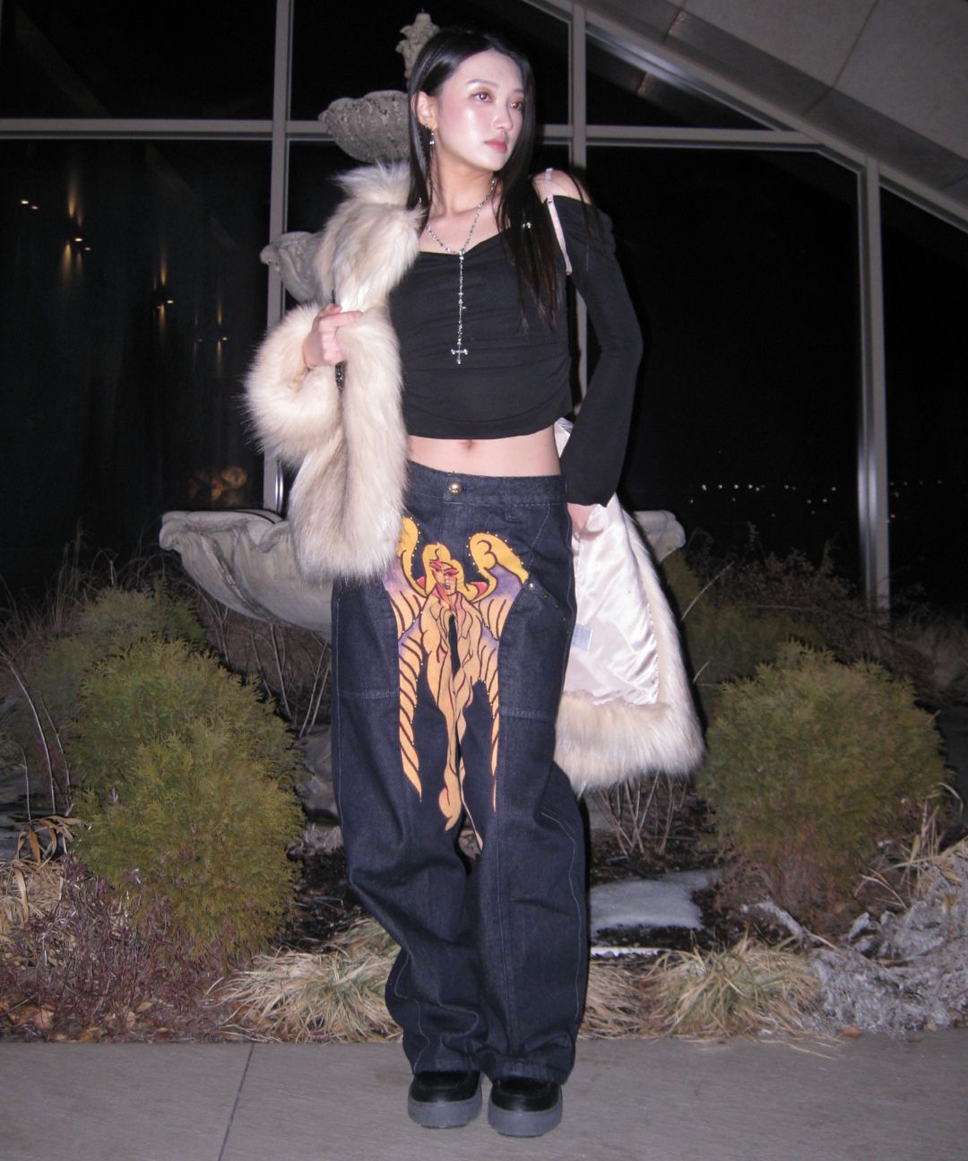 스컬프터(SCULPTOR) [Sculptor X Ed Hardy] Cracked Angel Denim