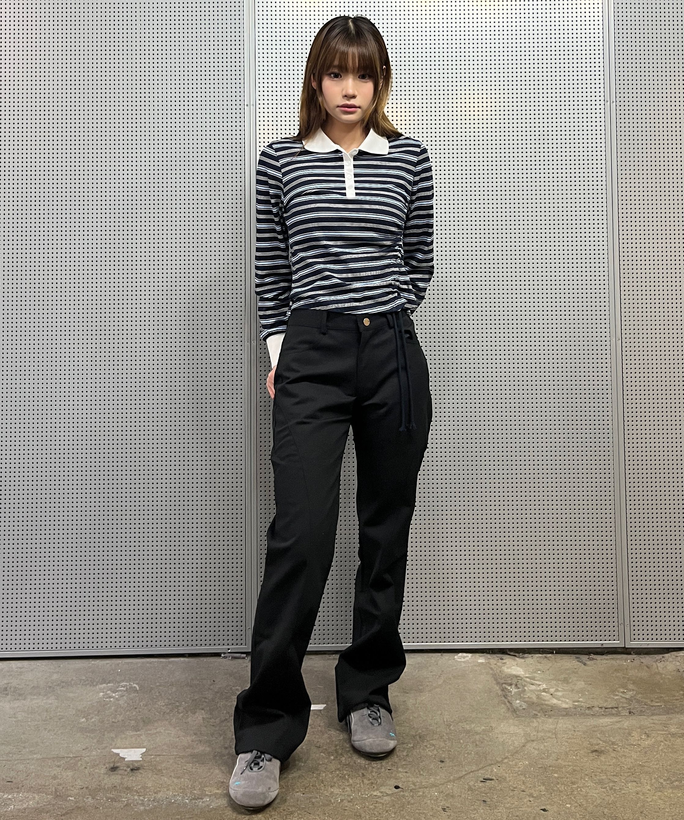 MUSINSA | LUV IS TRUE IM STRING RUGBY TEE(NAVY)