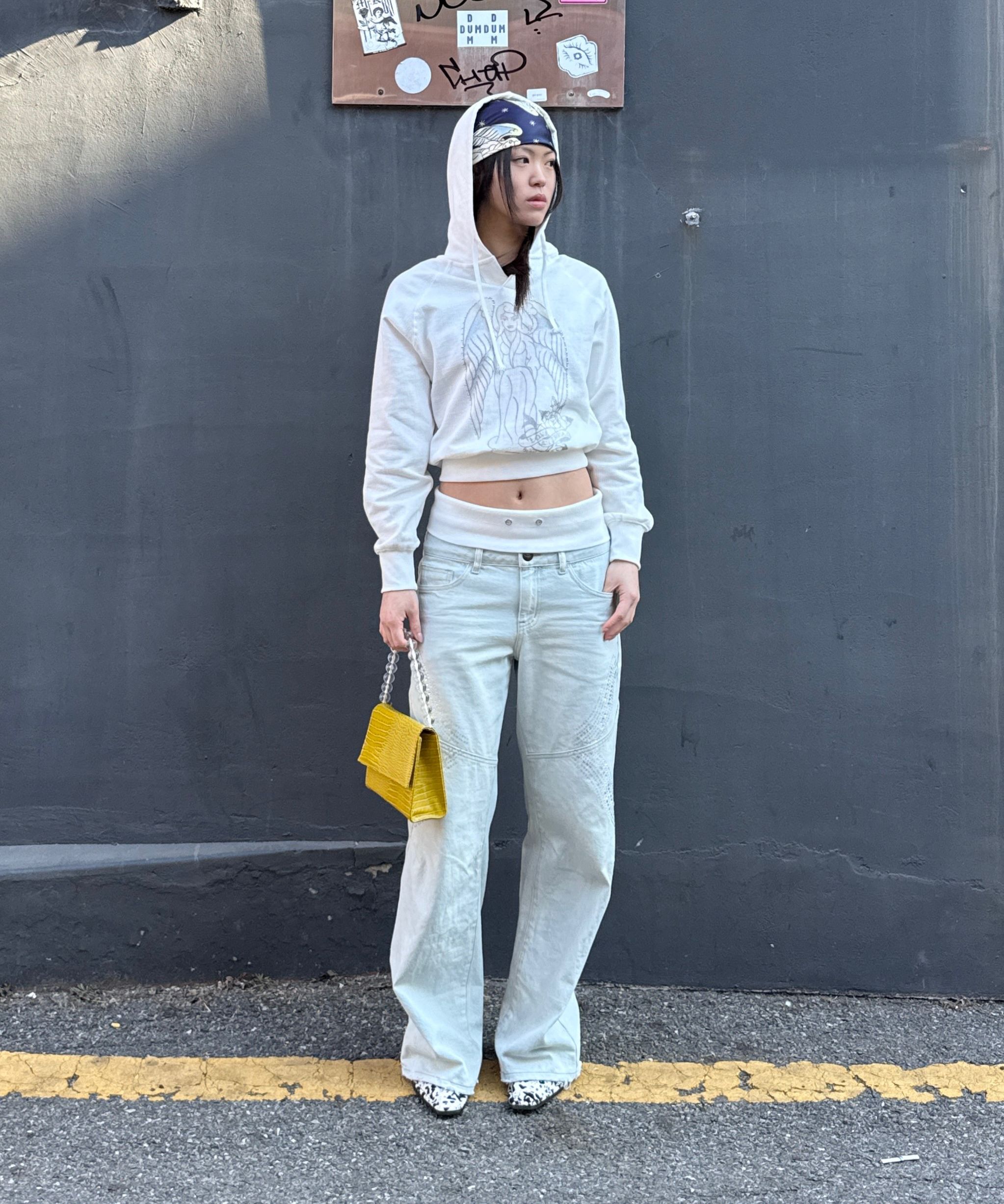 MUSINSA | SCULPTOR Rhinestone Lowrise Denim Tinted Wash
