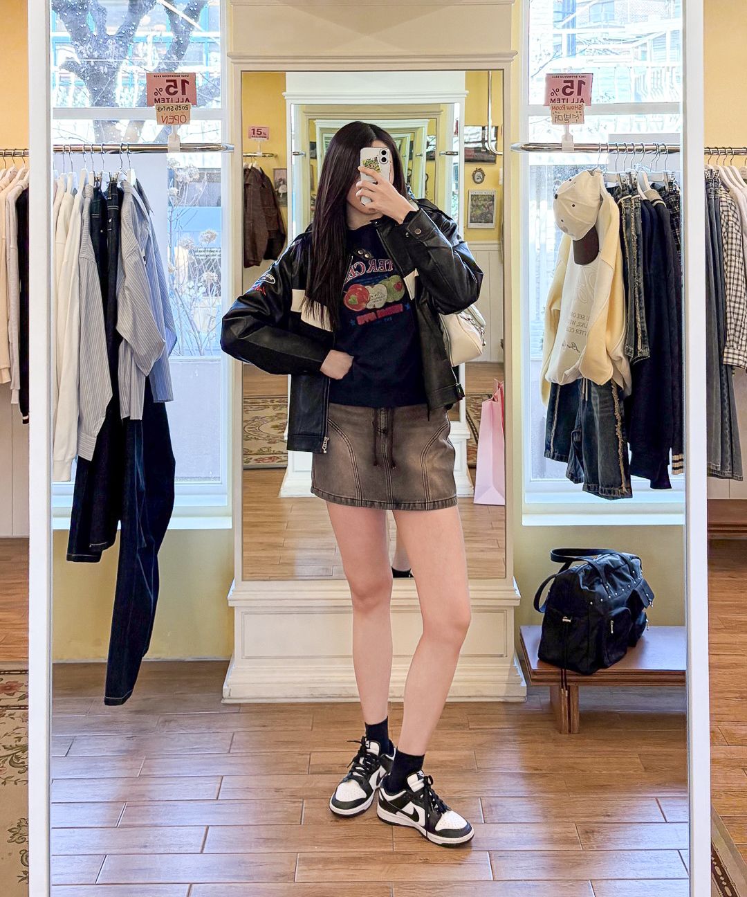 MUSINSA | BITTERCELLS Collect Washing Skirt-Brown