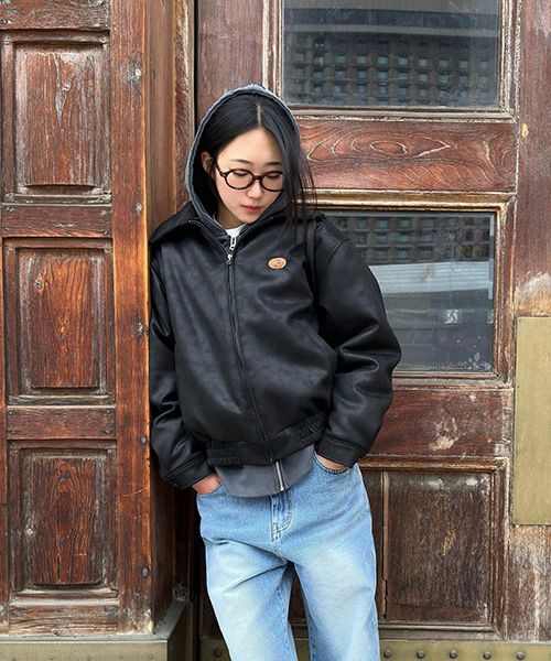 MUSINSA | PIECEMAKER [2TYPE] SUEDE MUSTANG PADDED BLOUSON