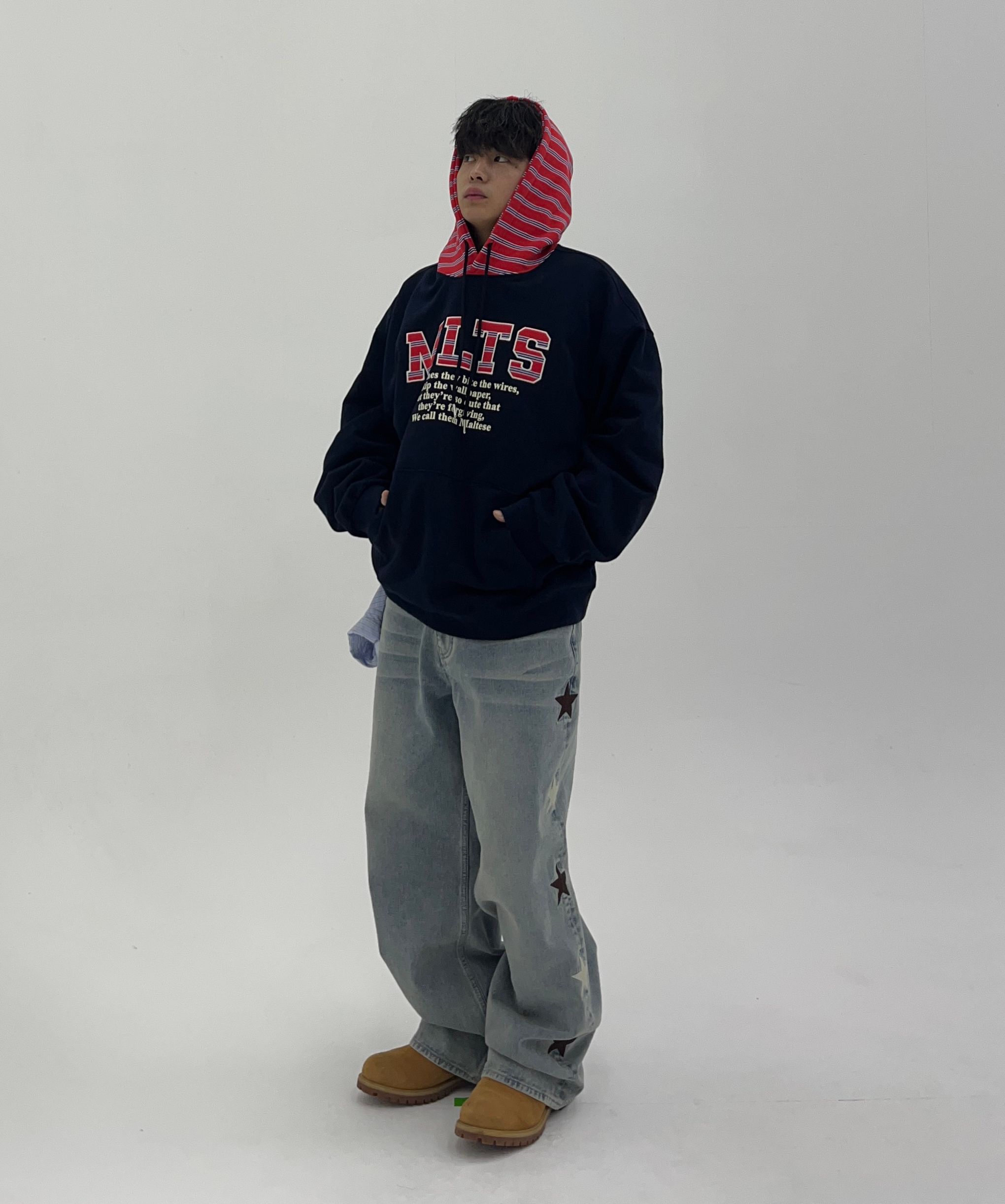 パーカー・フーディ Wai Kei MLTS Stripe Hoodie T-Shirt 5BNY312 MUSINSA | WAI KEI MLTS Stripe Hoodie Navy