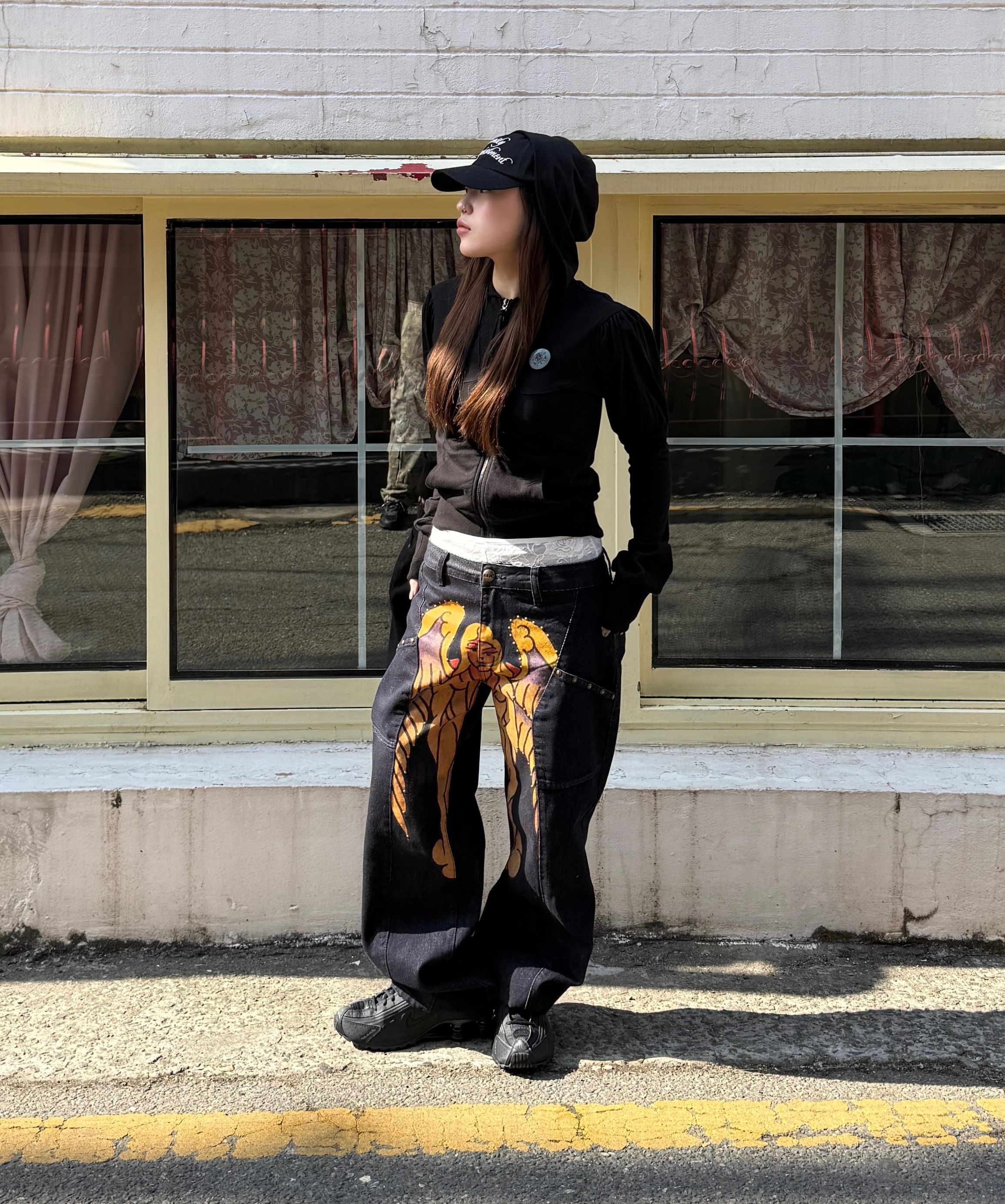 스컬프터(SCULPTOR) [Sculptor X Ed Hardy] Cracked Angel Denim Ivory