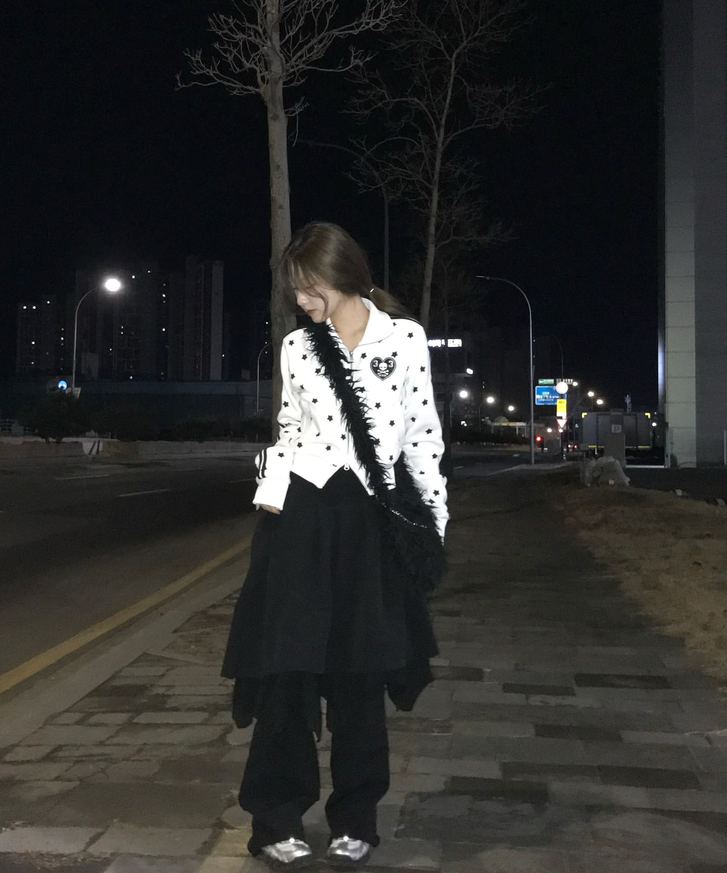 MUSINSA公式 | MISEKI SEOUL Layered skirt pants set BLACK