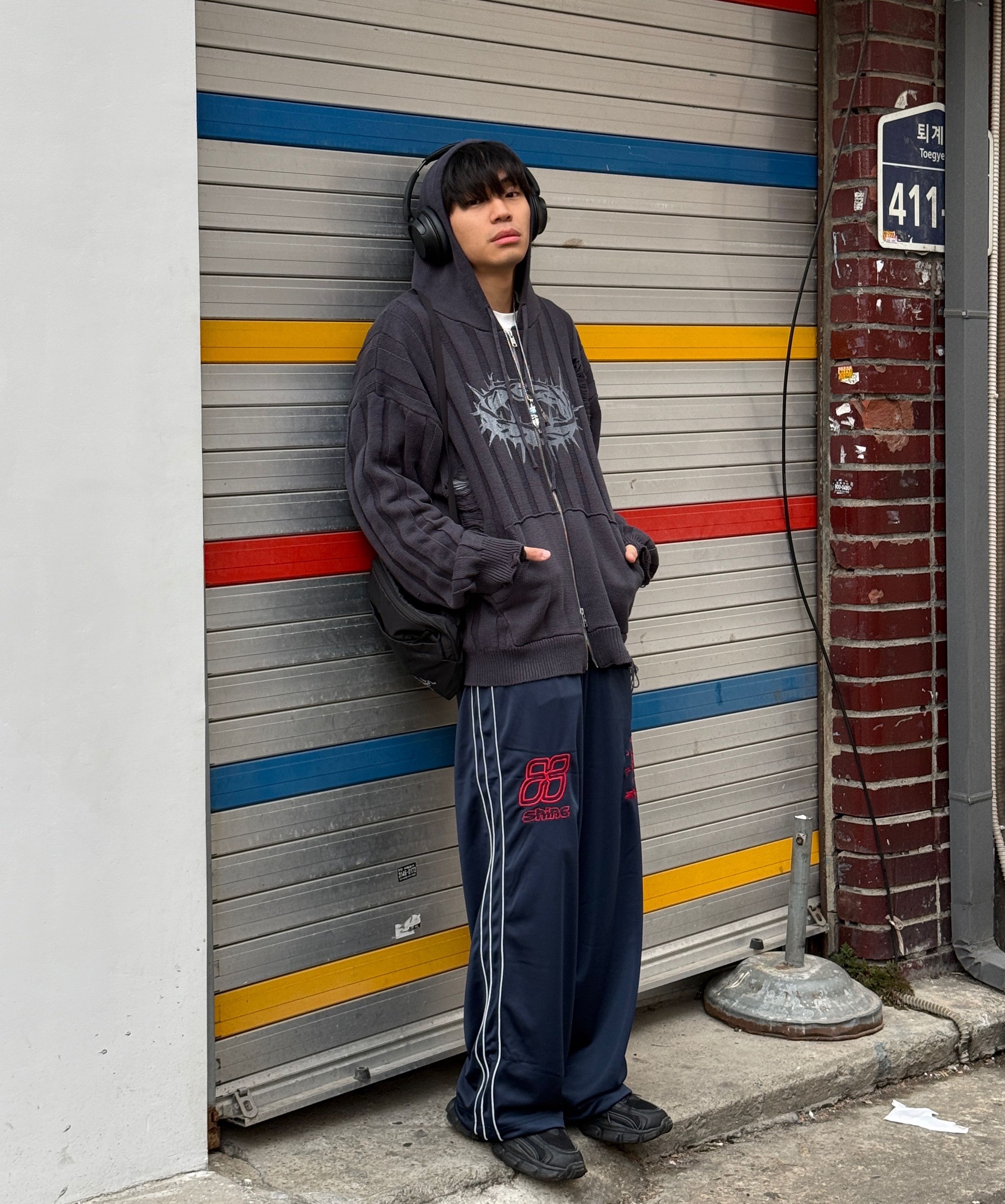 [XTONZ] SHINE PIPING WIDE TRACK PANTS ★大人気★ XTONZ] SHINE PIPING WIDE TRACK PANTS ☆大人気☆ (XTONZ