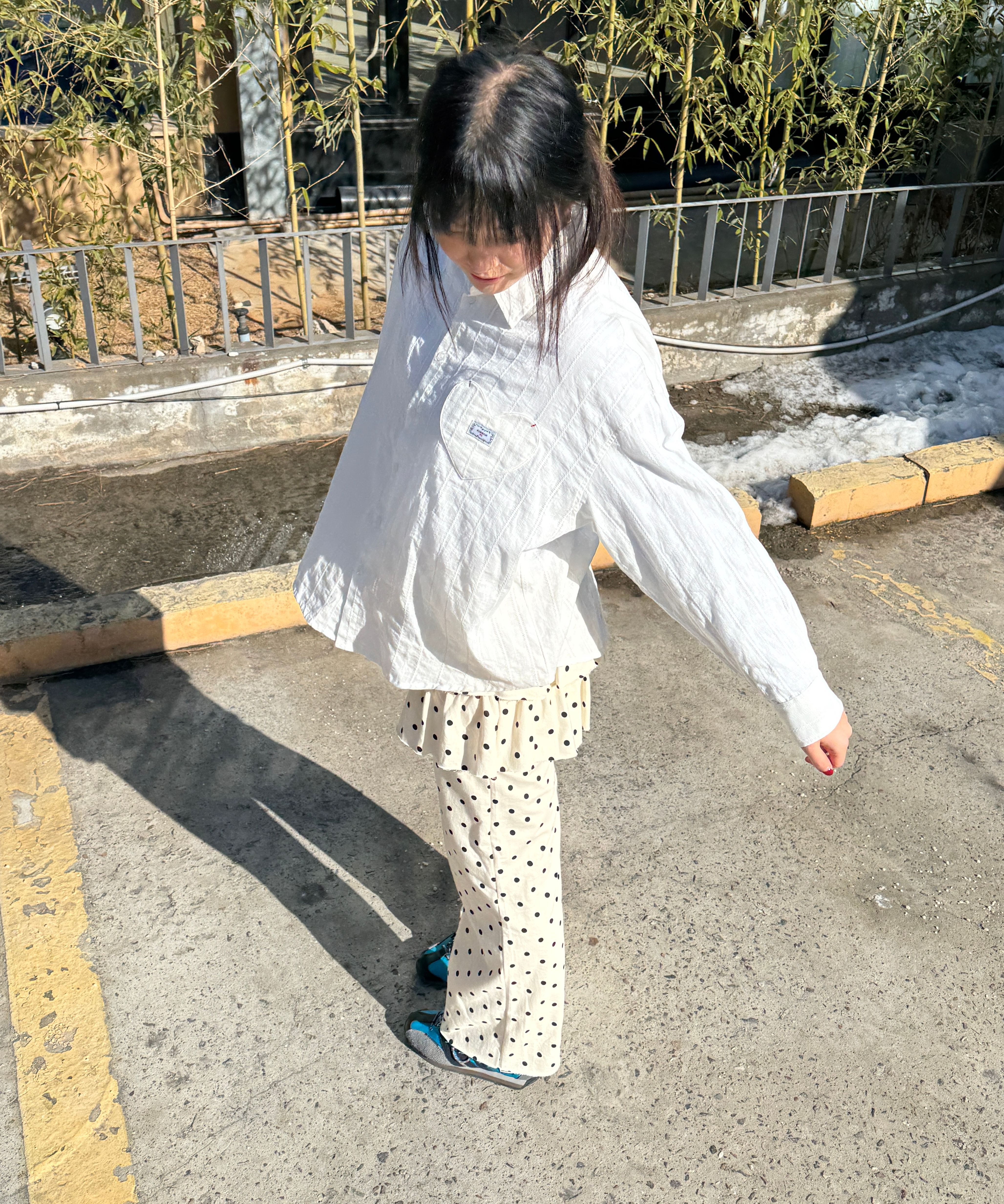 MUSINSA | RONRON DOT CANCAN RUFFLE LAYERED PANTSKIRT CREAM