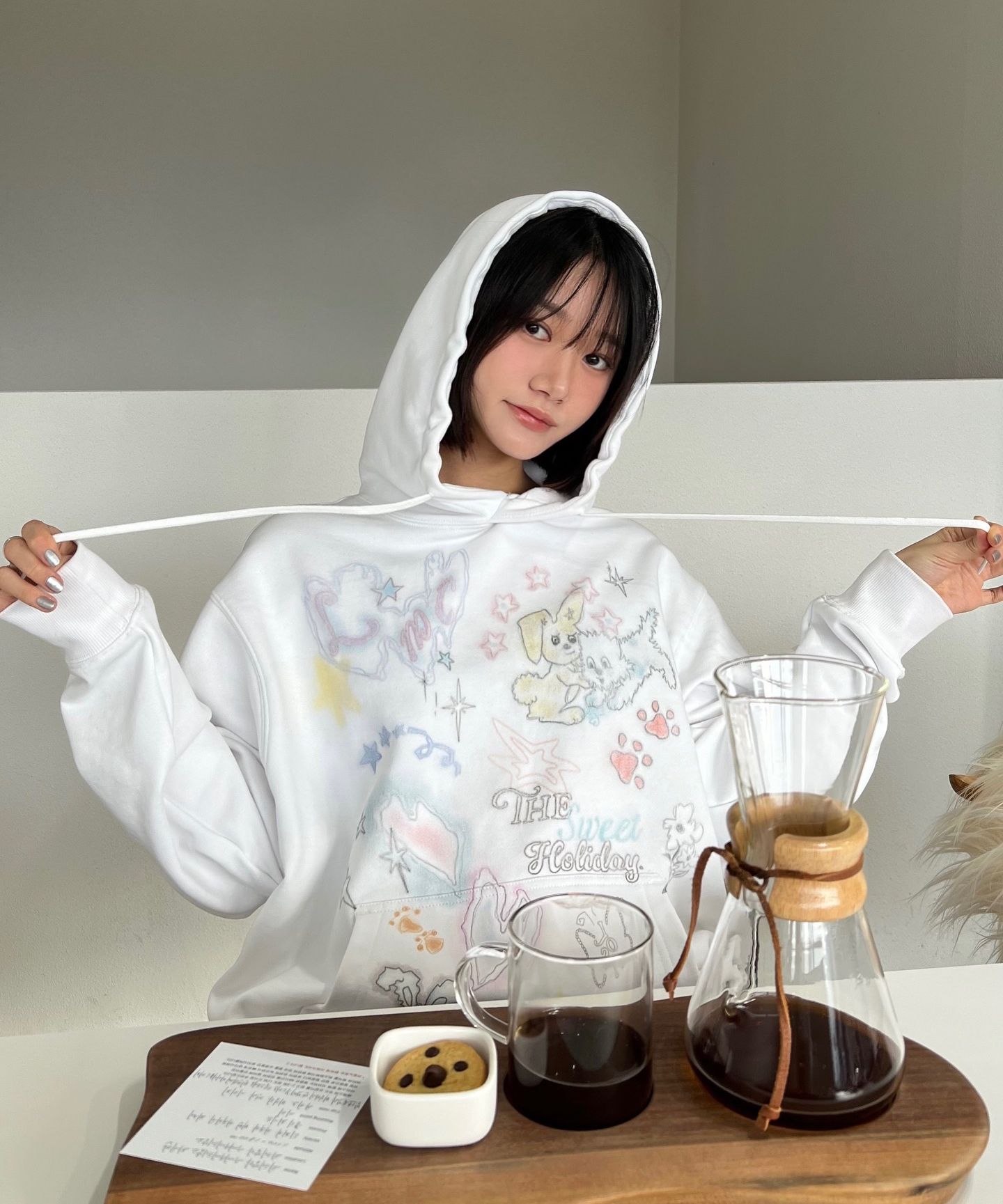 MUSINSA | LMC SKETCH DOODLE HOODIE off white