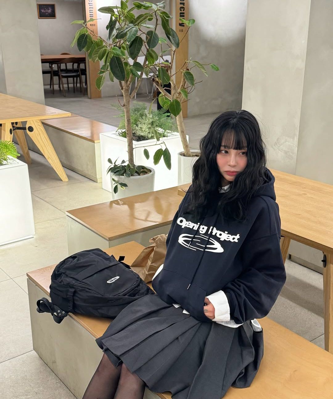 トップスその他 Opening Project W Identity Hoodie Black MUSINSA公式 | OPENING PROJECT Identity Hoodie - Black