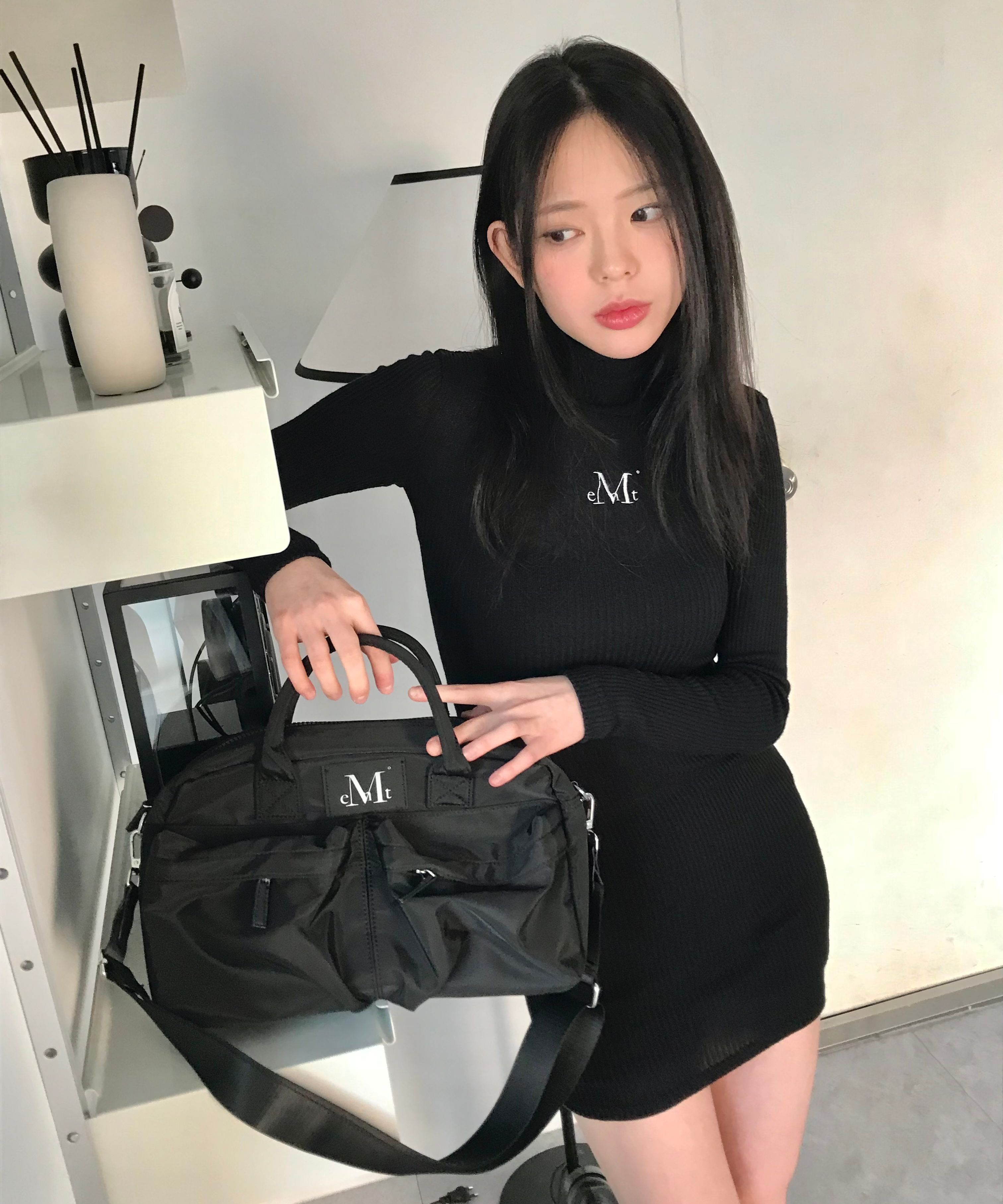 ◆MUCENT◆ Letty Signature 3-Way Double Pocket Crossbody Bag MUSINSA | MUCENT Letty Signature 3-Way Double Pocket