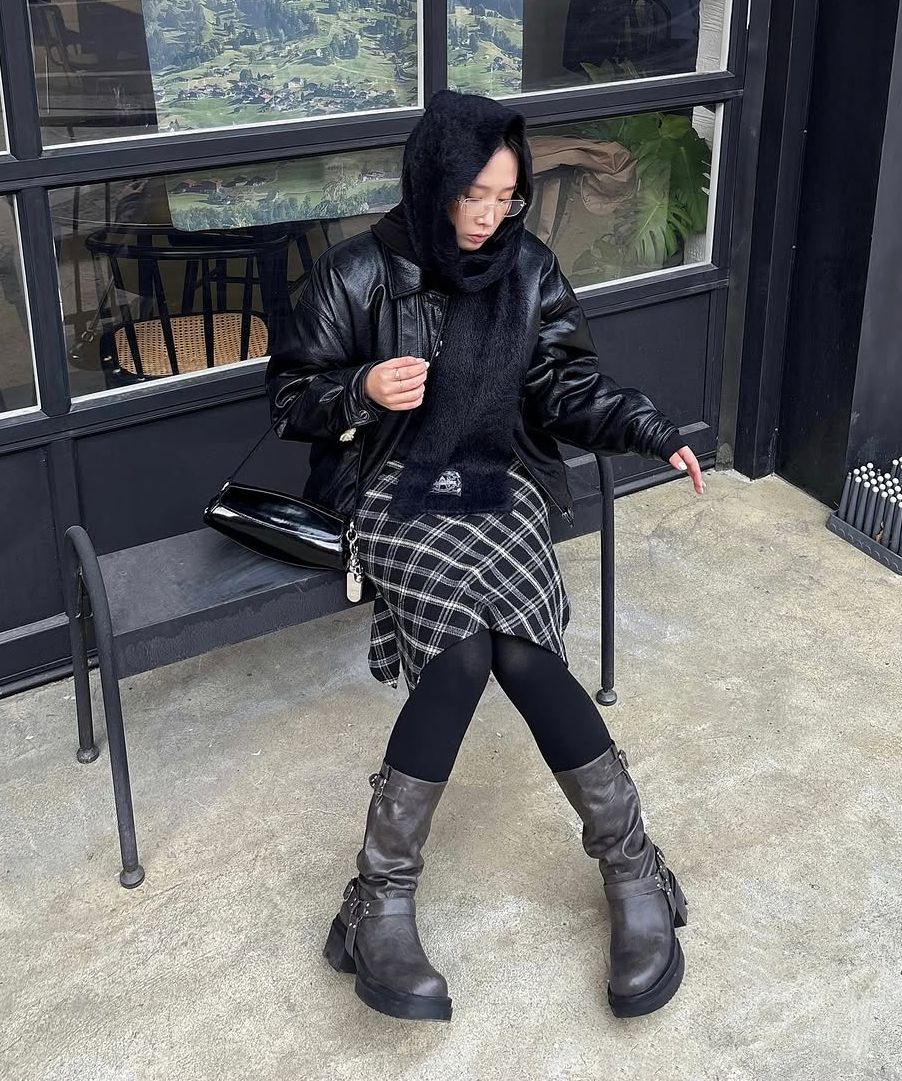 ★SALT&CHOCOLATE★ Round-toe rider buckle boots MUSINSA | SALT AND CHOCOLATE Round Toe Rider Buckle Boots