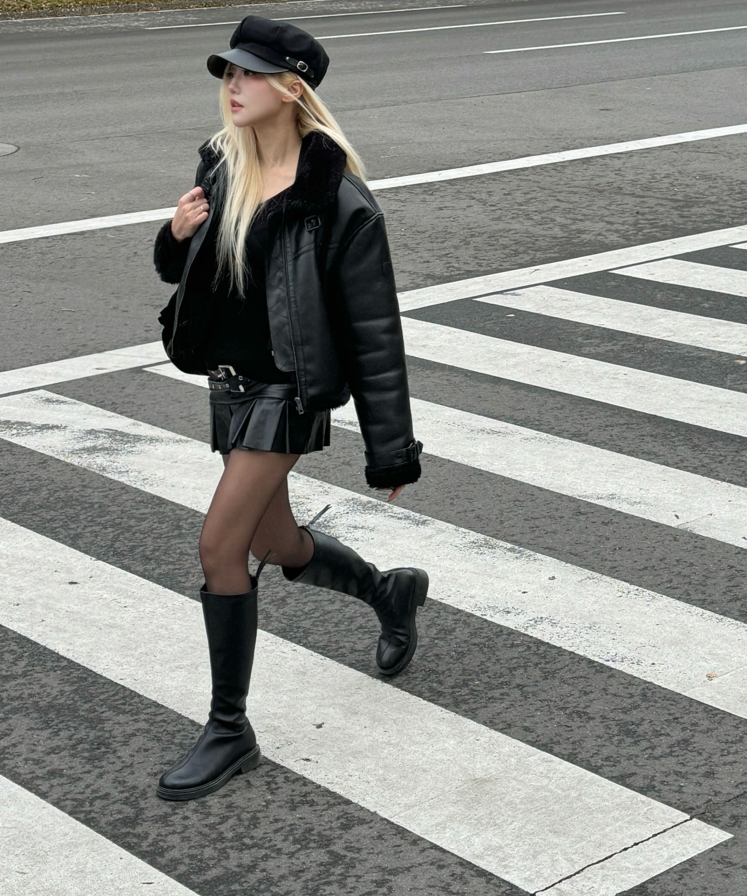 レザージャケット・コート [LEATHERY] OBLIQUE OVER-FIT LEATHER MUSTANG JACKET MUSINSA | LEATHERY Oblique overfit leather mustang jacket