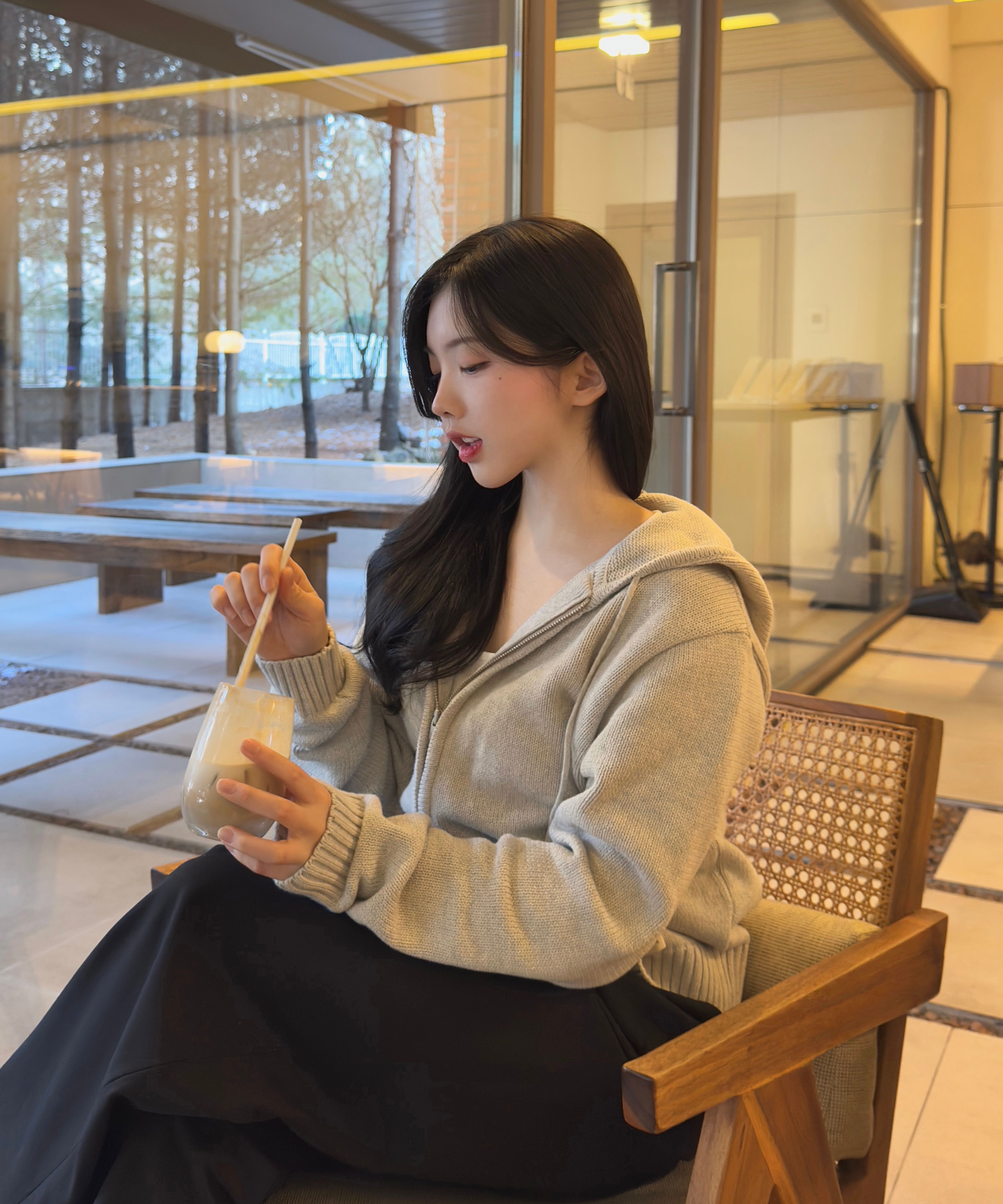 ma⭐︎glowny❤︎G CLASSIC KNIT ZIP UP❤︎パーカー MUSINSA公式 | GLOWNY G CLASSIC KNIT ZIP UP (NAVY)